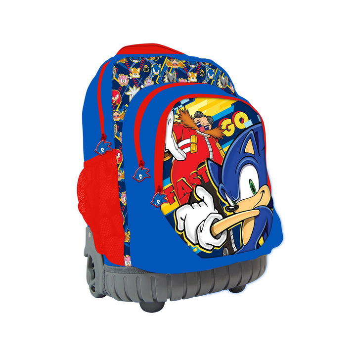 FUTURA - Zaino Trolley Sonic The Hedgehog Teen Tripla Zip