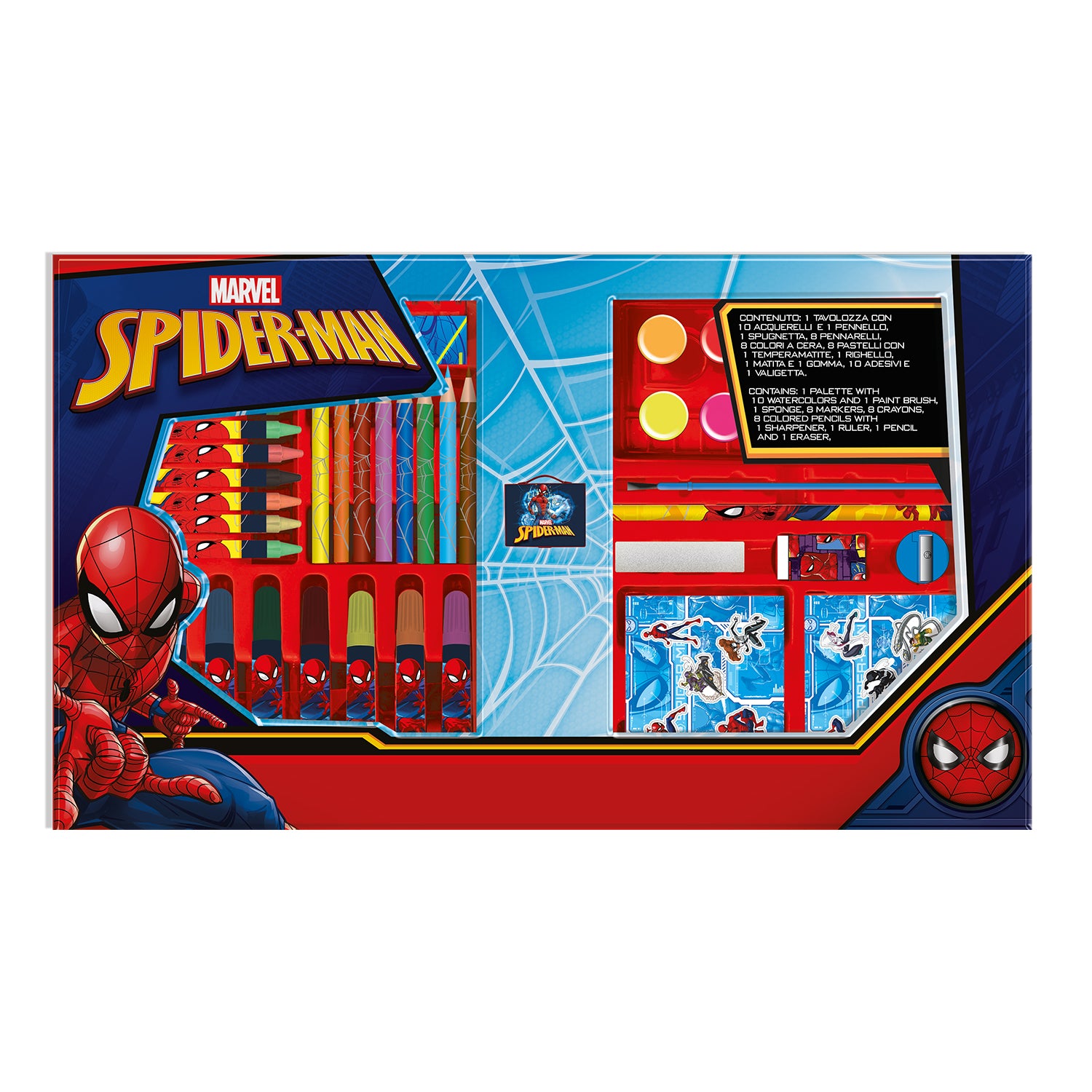 MC GROUP - Valigetta Colori Spiderman Multicolor Creativo 52 Pezzi
