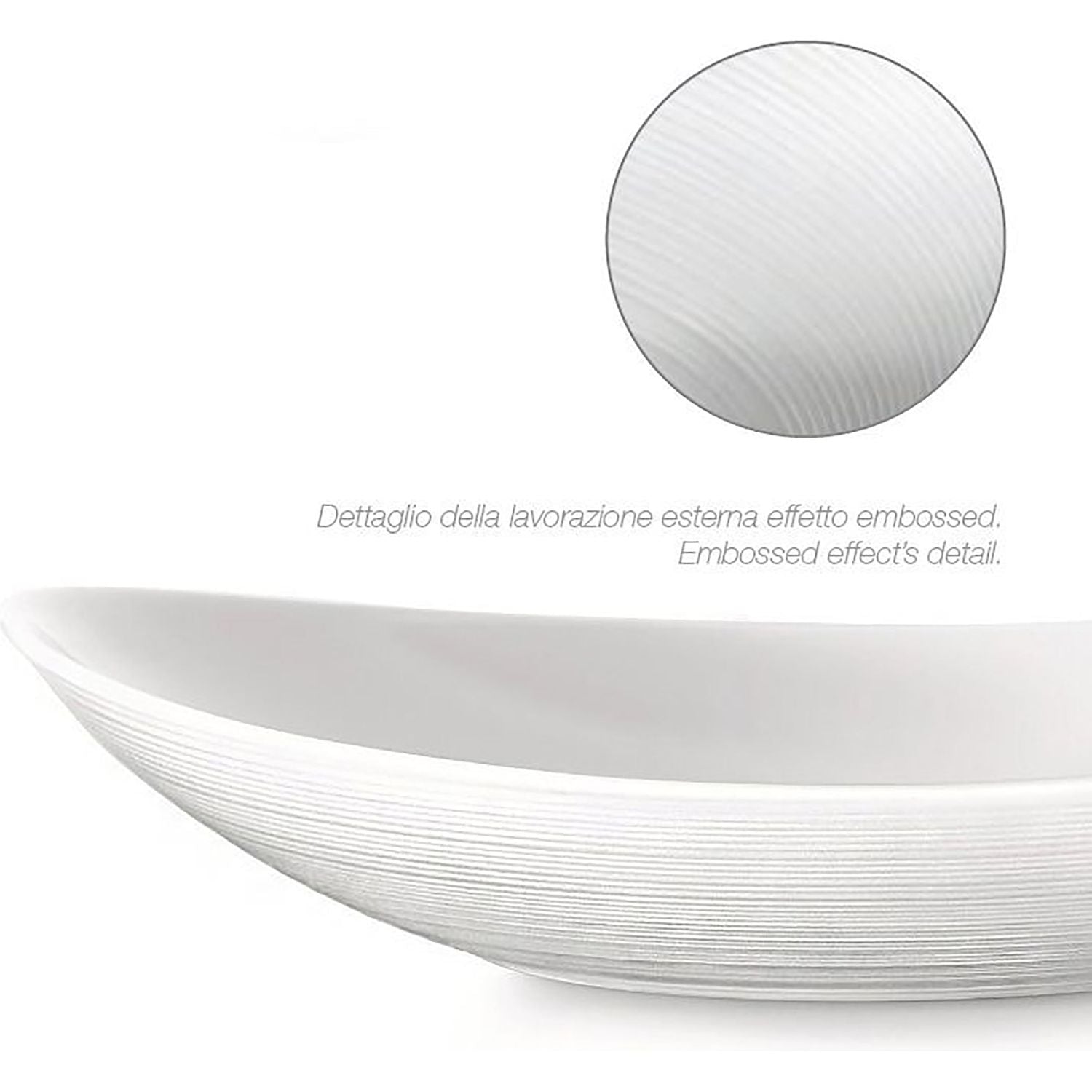BORMIOLI - Servizio di piatti Prometeo in vetro opale 18 pezzi