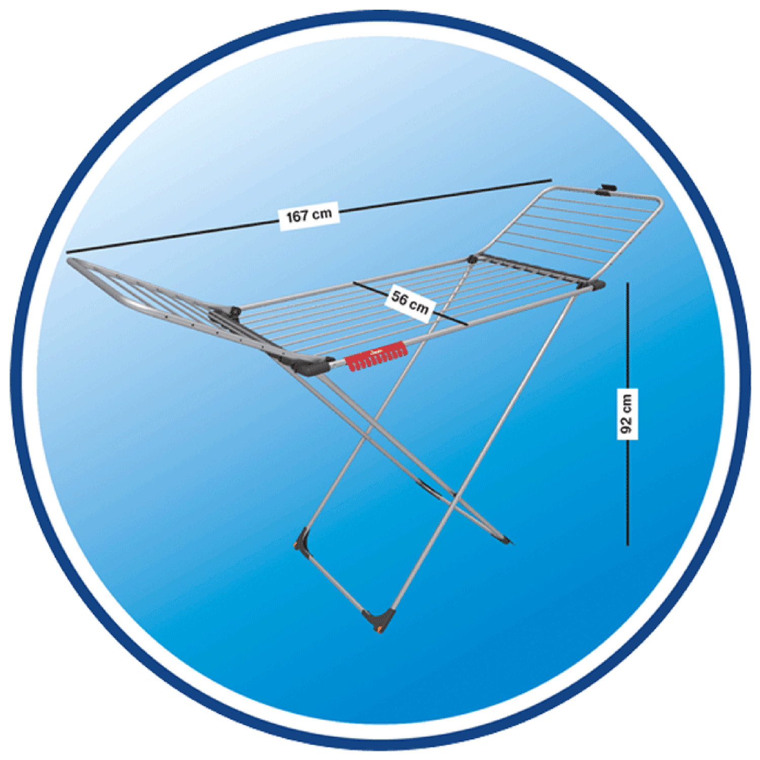 VILEDA - Stendibiancheria a cavalletto in alluminio Aluminium 100 - 20 metri di stenditura