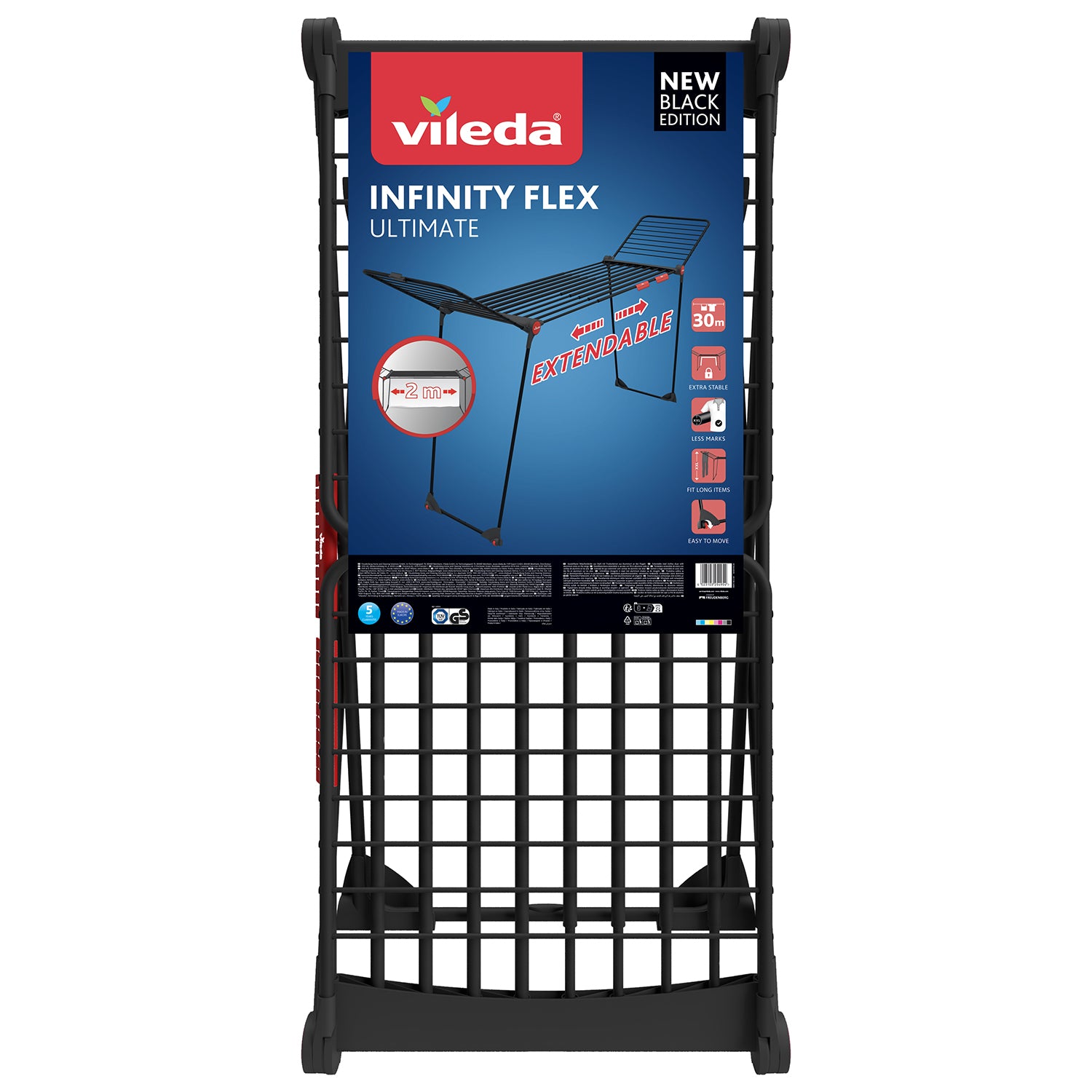 VILEDA - Stendibiancheria Estensibile Infinity Flex Ultimate - 30 metri di stenditura