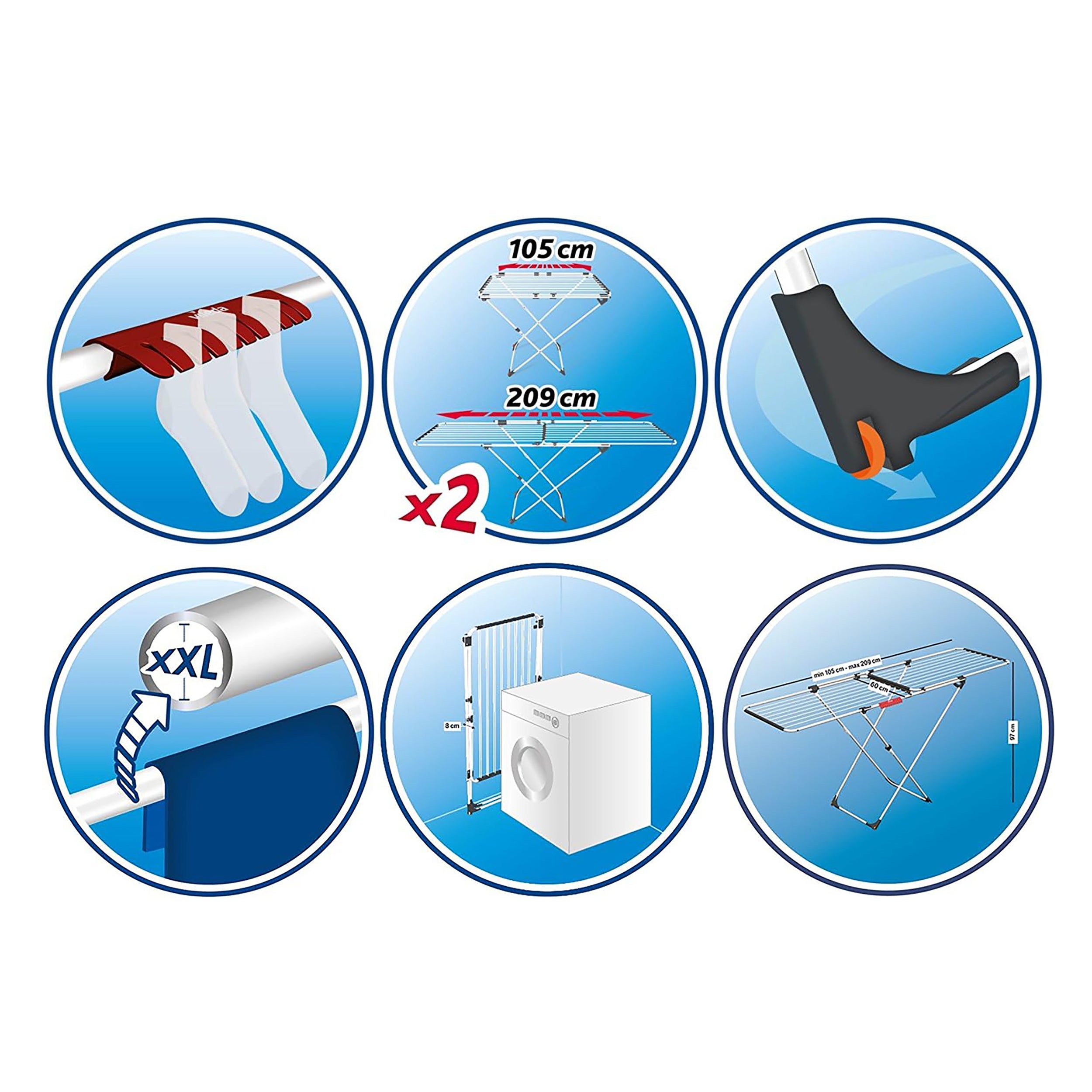 VILEDA - Stendibiancheria Doble - 22 metri di stenditura