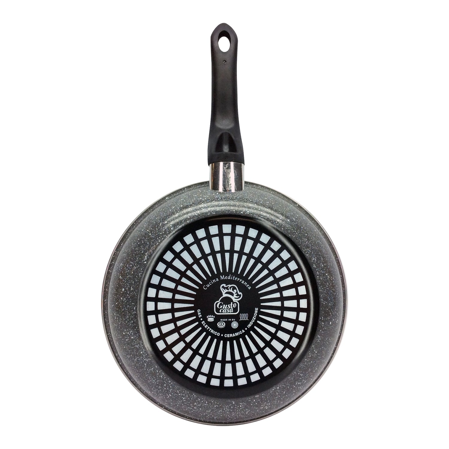 GUSTO CASA - Padella Antiaderente Grey Stone diametro 18 cm