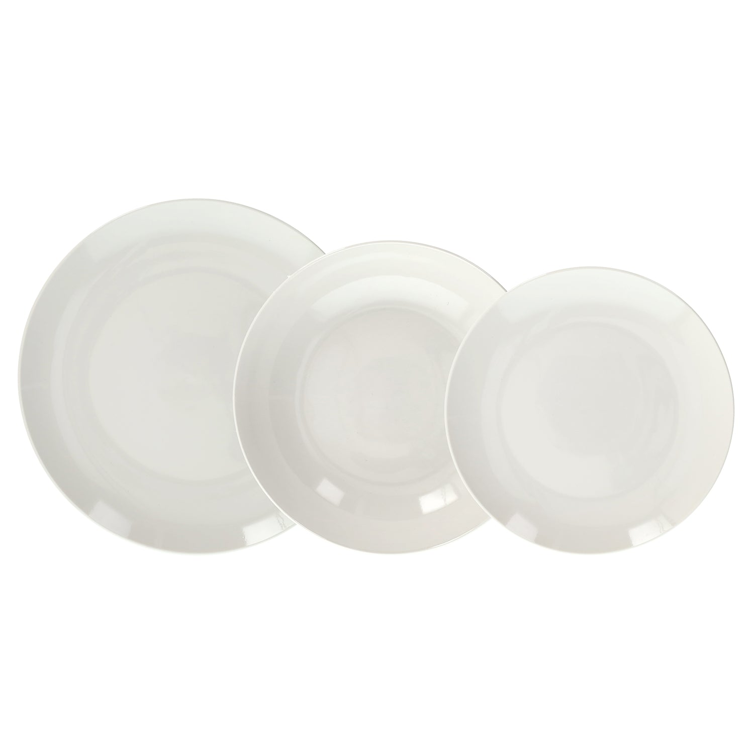 TOGNANA - Servizio di piatti in porcellana Bianca Linea Modus - set 18 pezzi