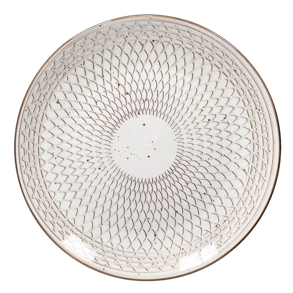 TOGNANA - Servizio di piatti Shanty in porcellana Marrone Linea Madison - set 18 pezzi