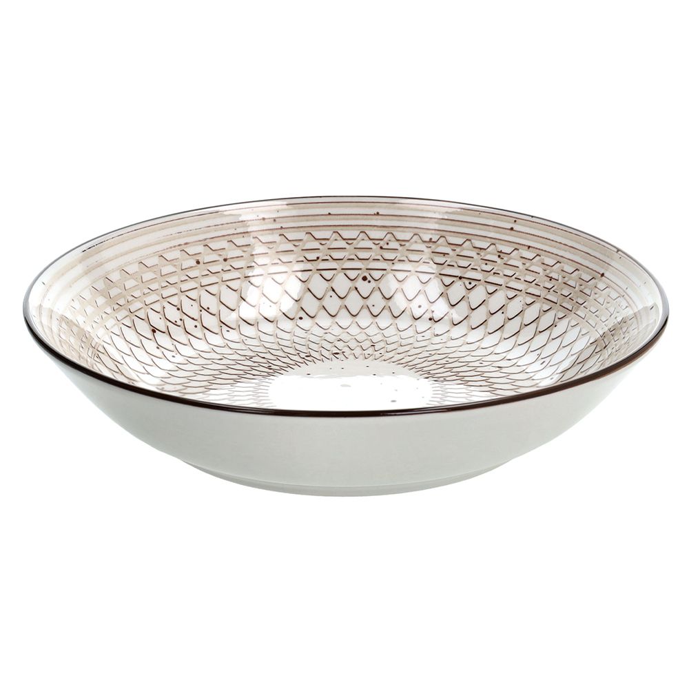 TOGNANA - Servizio di piatti Shanty in porcellana Marrone Linea Madison - set 18 pezzi