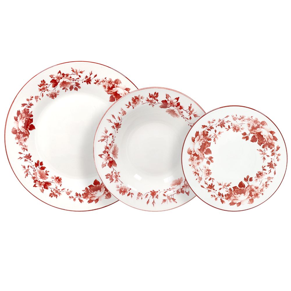 TOGNANA - Servizio di piatti Charlotte in Porcellana Linea Olimpia  - set 18 pezzi