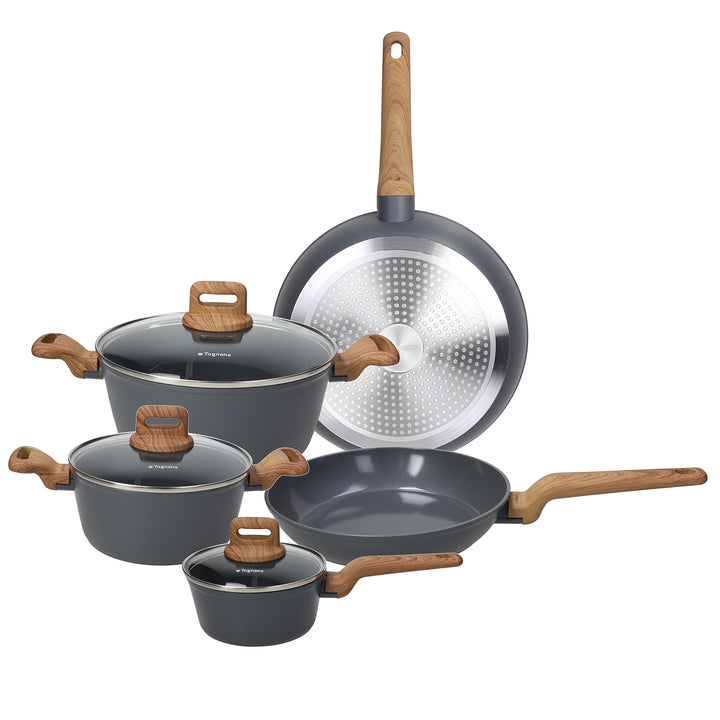 TOGNANA - Batteria Pentole e Padelle 8 pezzi Linea T-Care My Cooking
