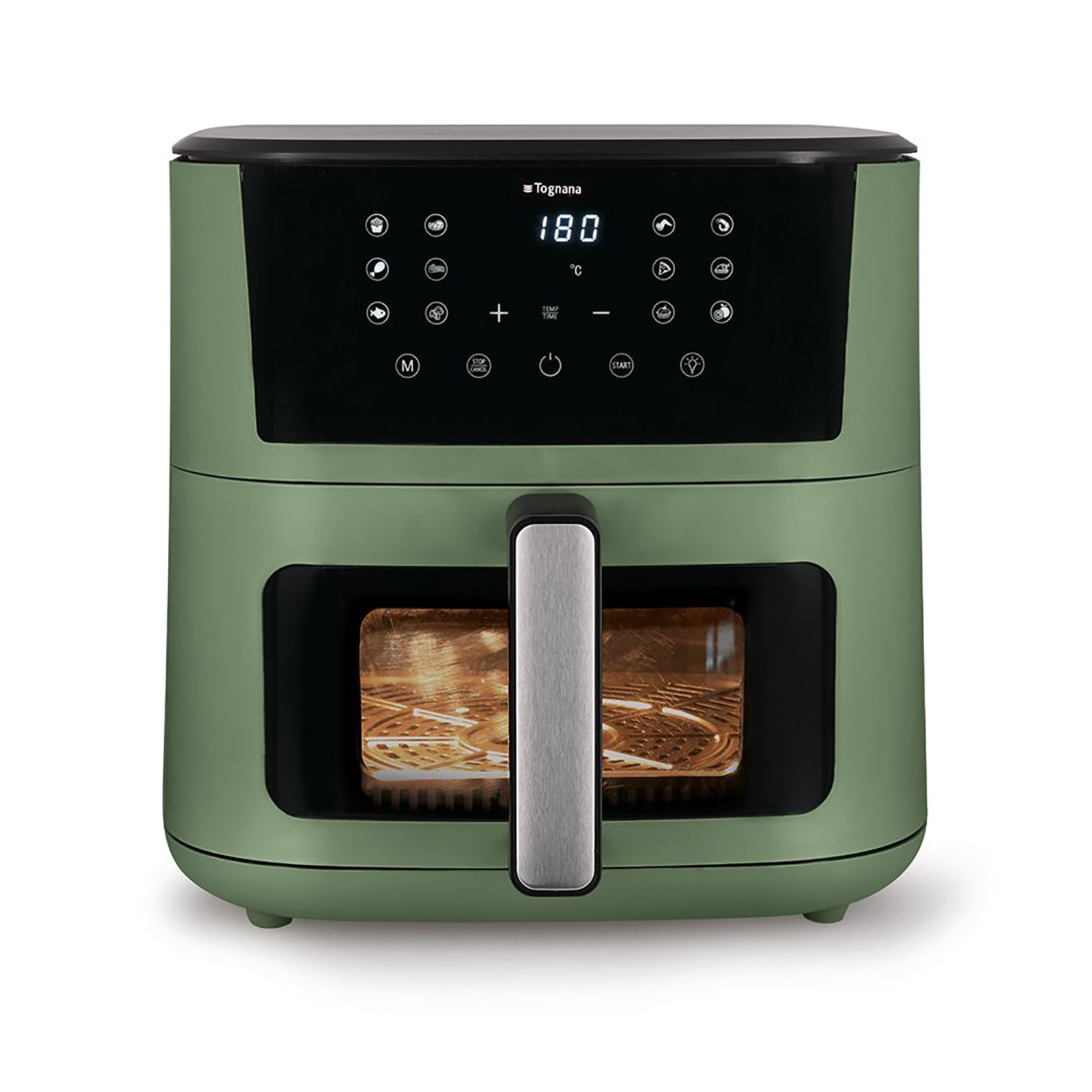 TOGNANA - Friggitrice ad aria 10 Litri Verde Salvia Linea Iridea 2000 Watt