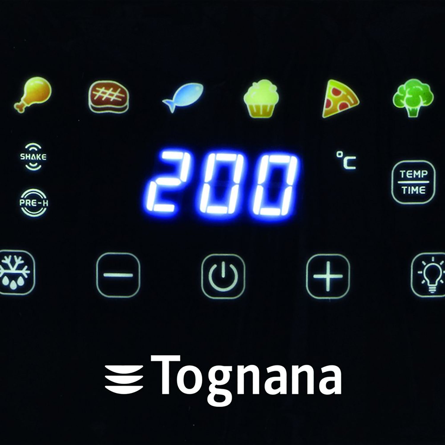 TOGNANA - Friggitrice ad aria 8 Litri Linea Iridea 2000 Watt