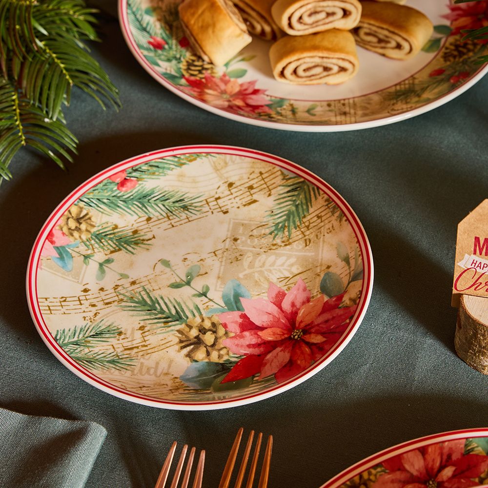 TOGNANA - Servizio di piatti Sinfonia in porcellana Multicolor Linea Madison  - set 18 pezzi