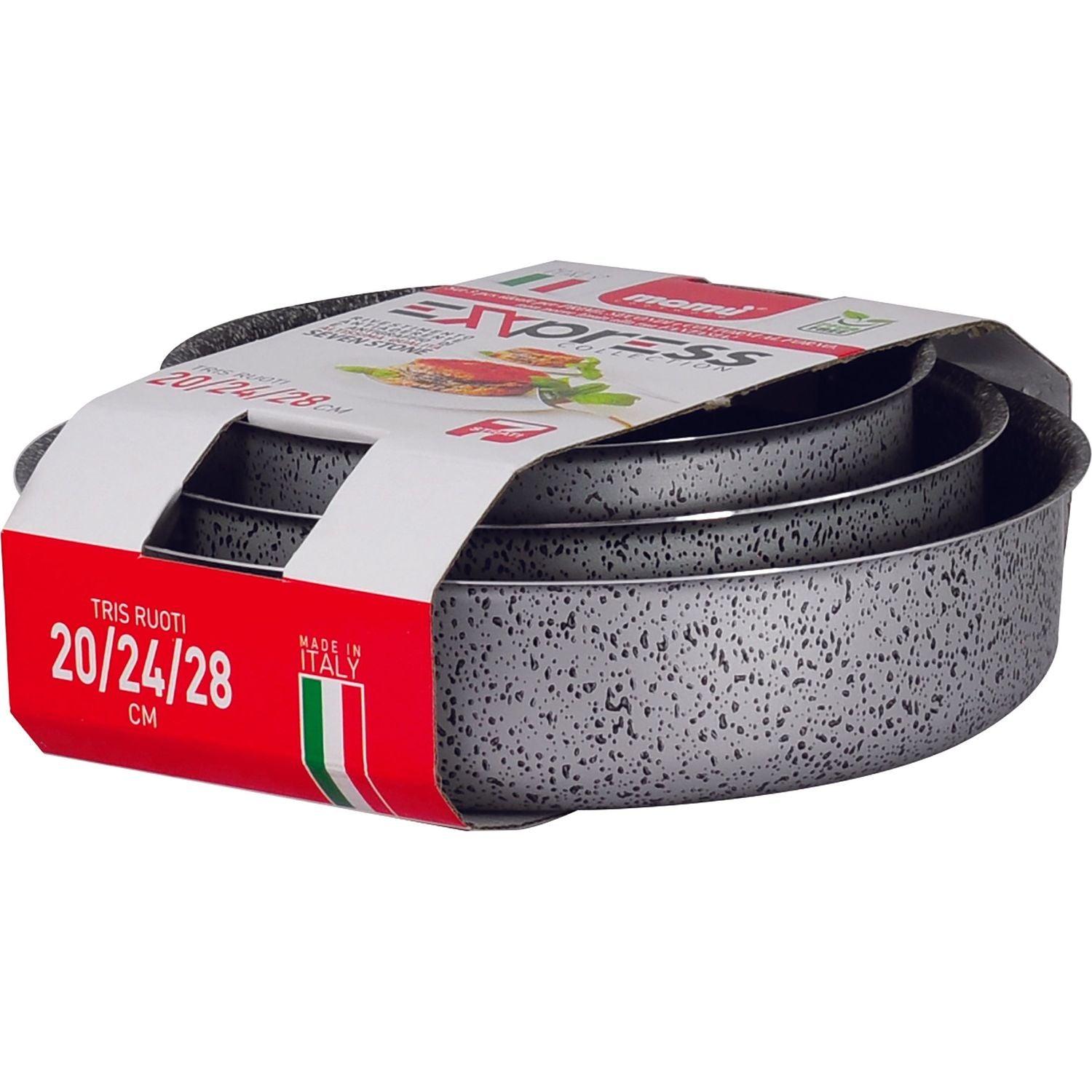 MAMÙ - Tris Ruoti Express 3 teglie diametro 20-24-28 cm
