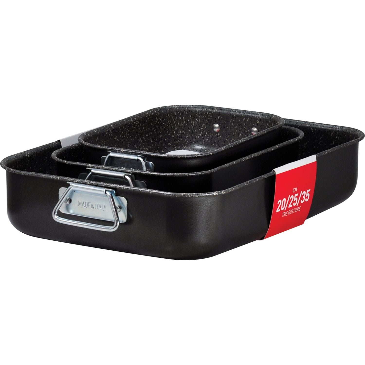 MAMÙ - Teglia da forno Rostiere set 3 pezzi Linea Express - 20/25/35 cm