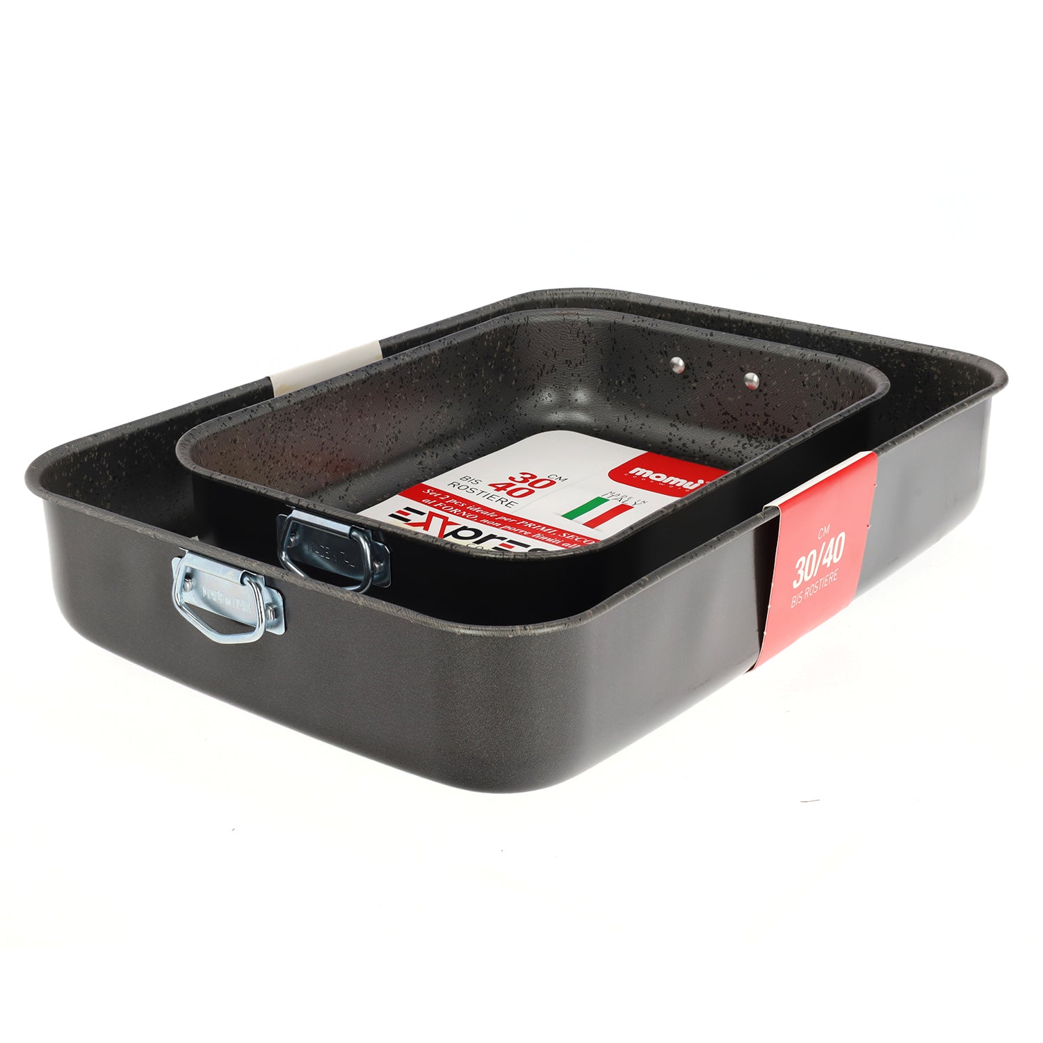 MAMÙ - Teglia da forno Rostiere set 2 pezzi Linea Express 30/40 cm