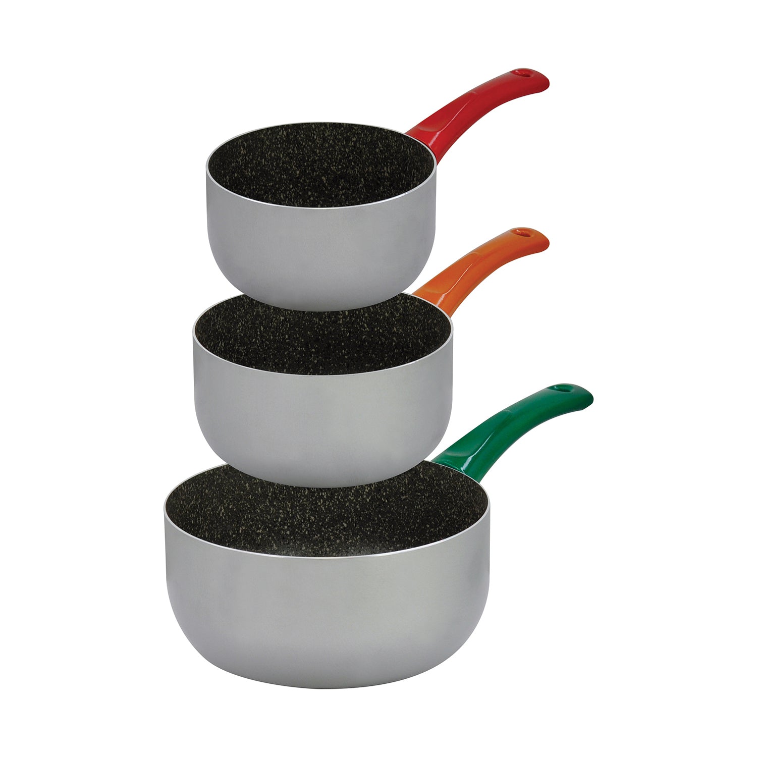 MAMÙ - Casseruola set 3 pezzi Linea Tricolor diametro 14/16/20 cm