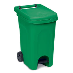 STEFANPLAST - Pattumiera a pedale Linea Urban Eco System Verde 60 Litri - h65x51x40 cm