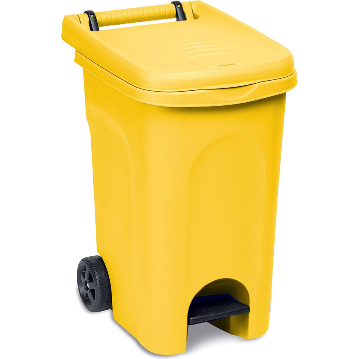 STEFANPLAST - Pattumiera a pedale Linea Urban Eco System Giallo 60 Litri - h65x51x40 cm