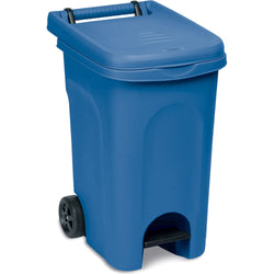 STEFANPLAST - Pattumiera a pedale Linea Urban Eco System Blu Capri 60 Litri - h65x51x40 cm