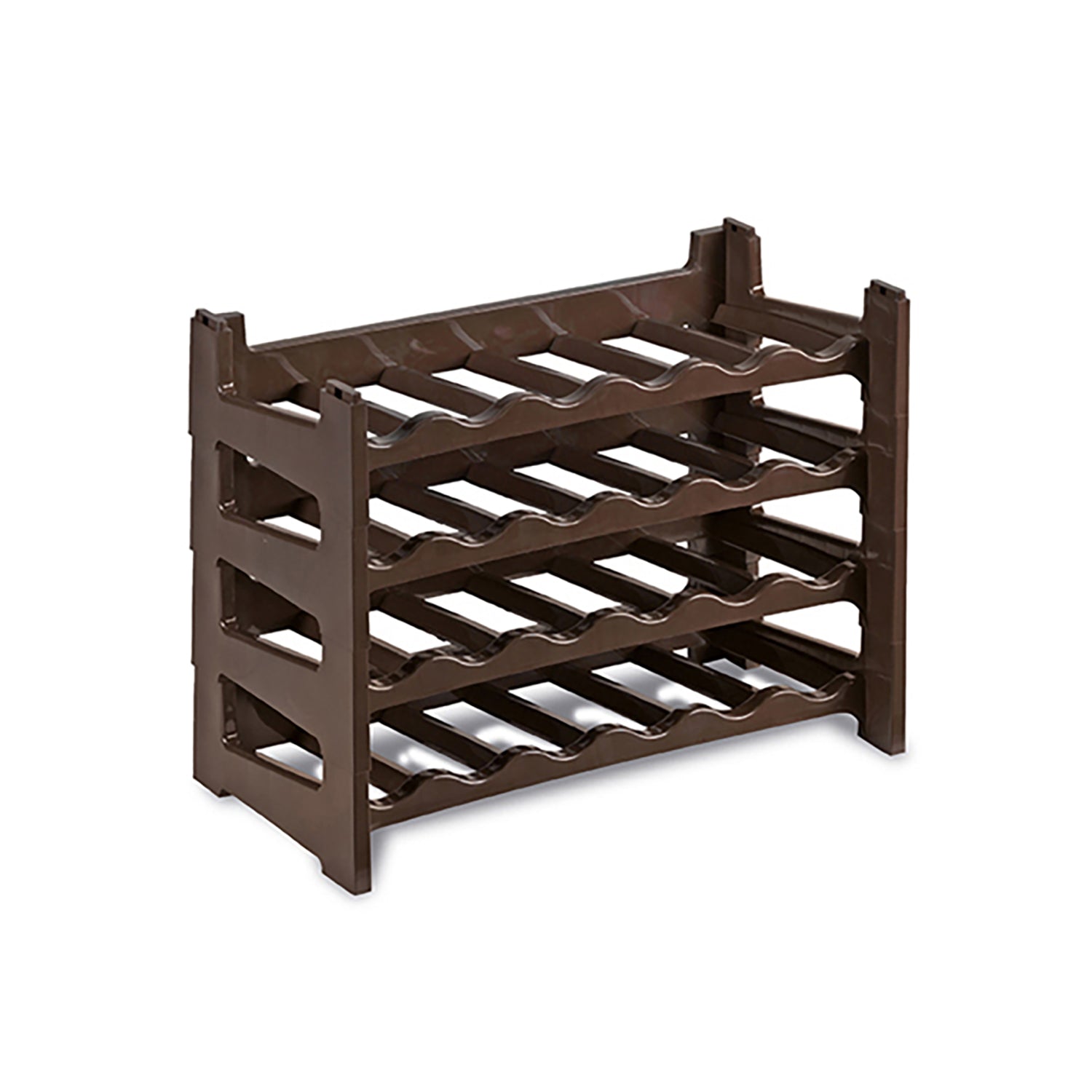 STEFANPLAST - Cantinetta Portabottiglie 6 Posti Salvaspazio Marrone Linea Cucina - h12x60x30 cm