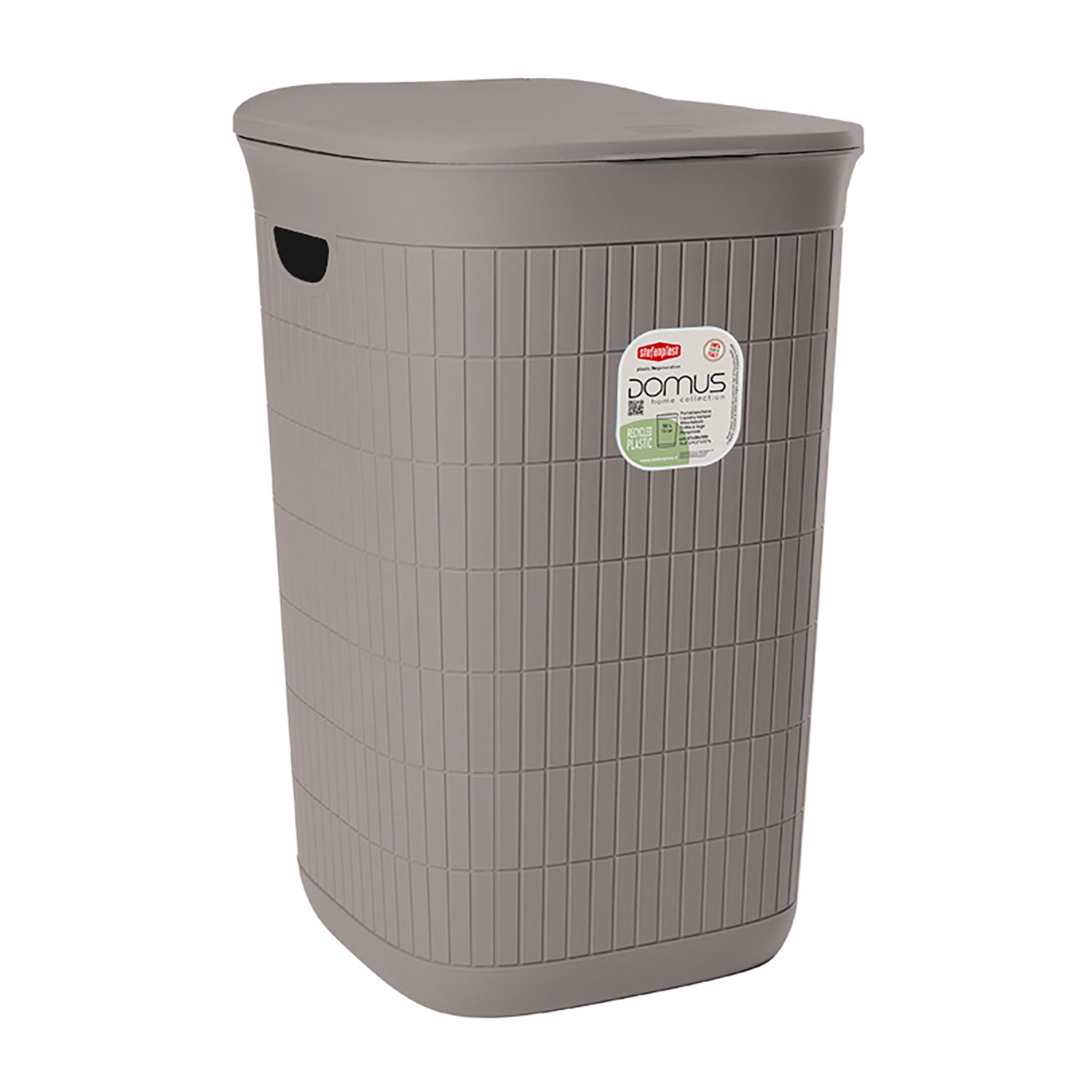 STEFANPLAST - Portabiancheria Linea Domus Tortora 50 litri - h56x37x36 cm