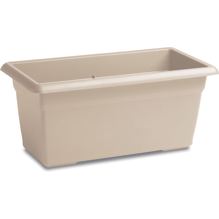STEFANPLAST - Fioriera Rettangolare Linea Mediterraneo Bianco Travertino 80 cm - h34x80x39 cm