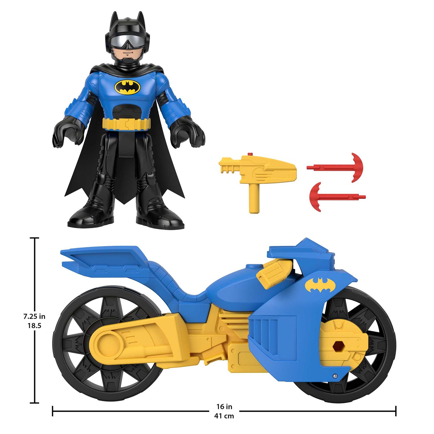 FISHER PRICE - Imaginext DC Super Friends Batcyle XL & Batman
