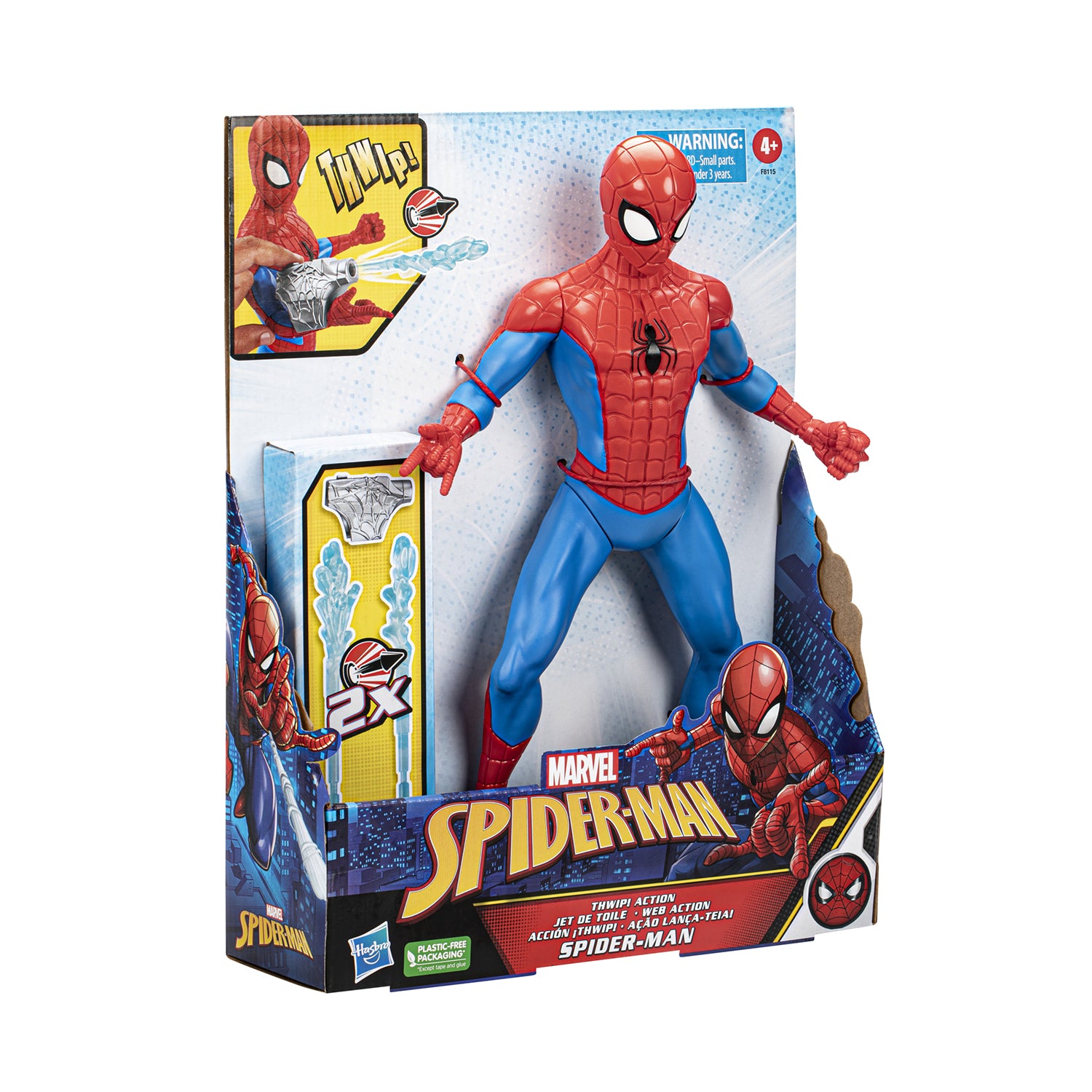 HASBRO - Marvel Spiderman Thwip Action Figure con Lancia Ragnatele