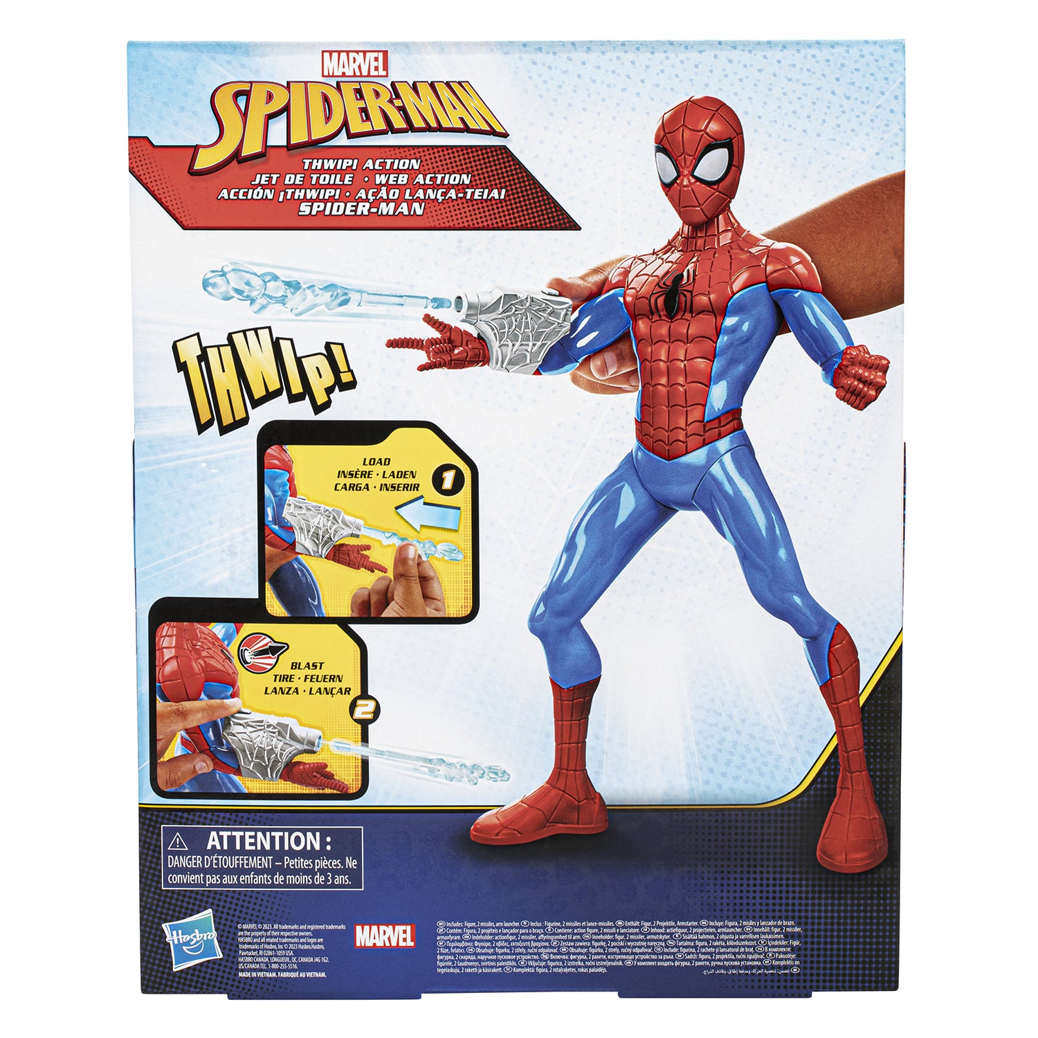 HASBRO - Marvel Spiderman Thwip Action Figure con Lancia Ragnatele