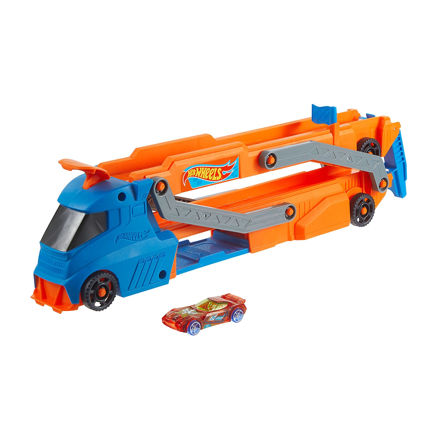 MATTEL - Hot Wheels City Speed Track Transporter Camion Pista con Lanciatore