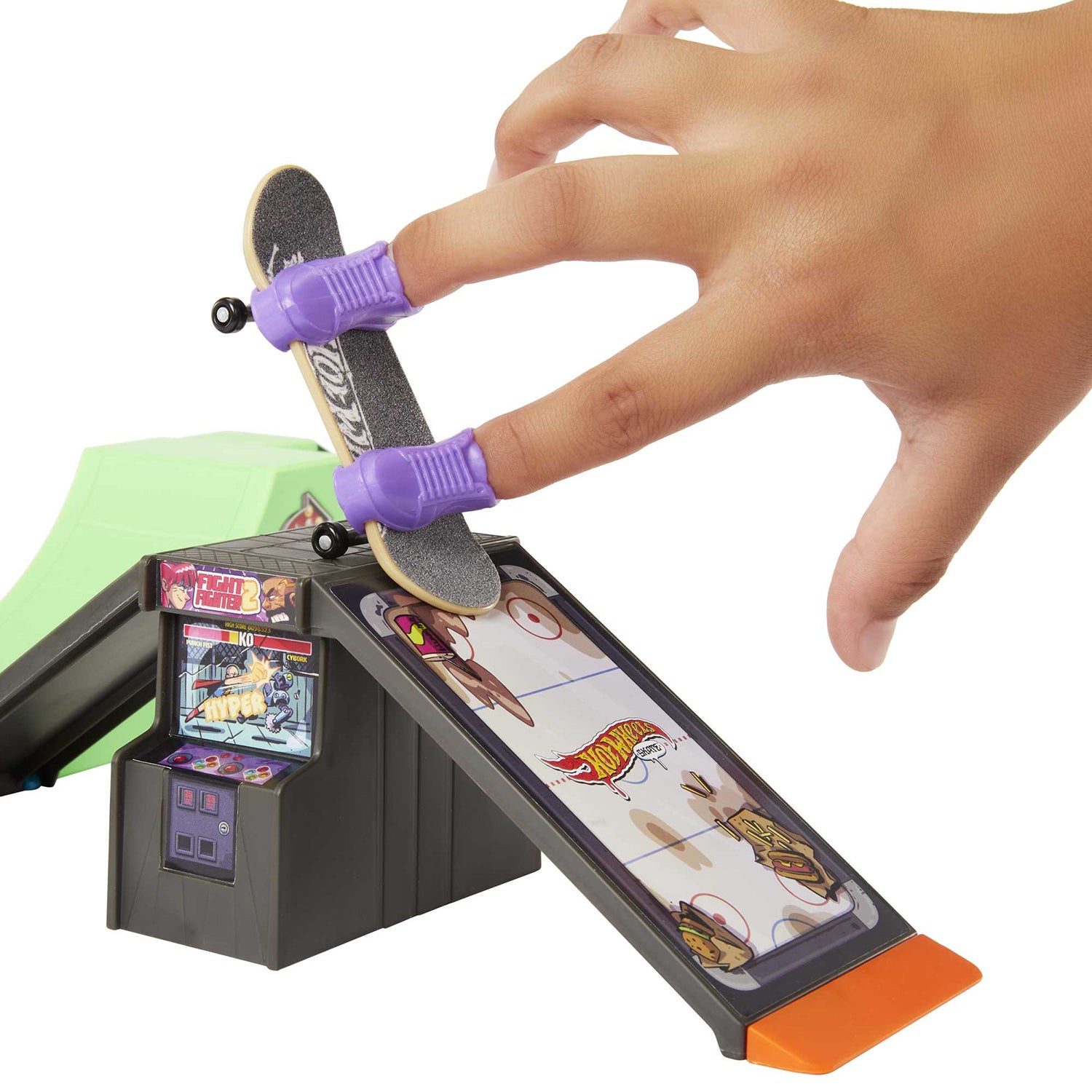 MATTEL - Hot Wheels Skate Arcade Skatepark Set - Con Fingerboard Firmato Tony Hawk + Scarpine