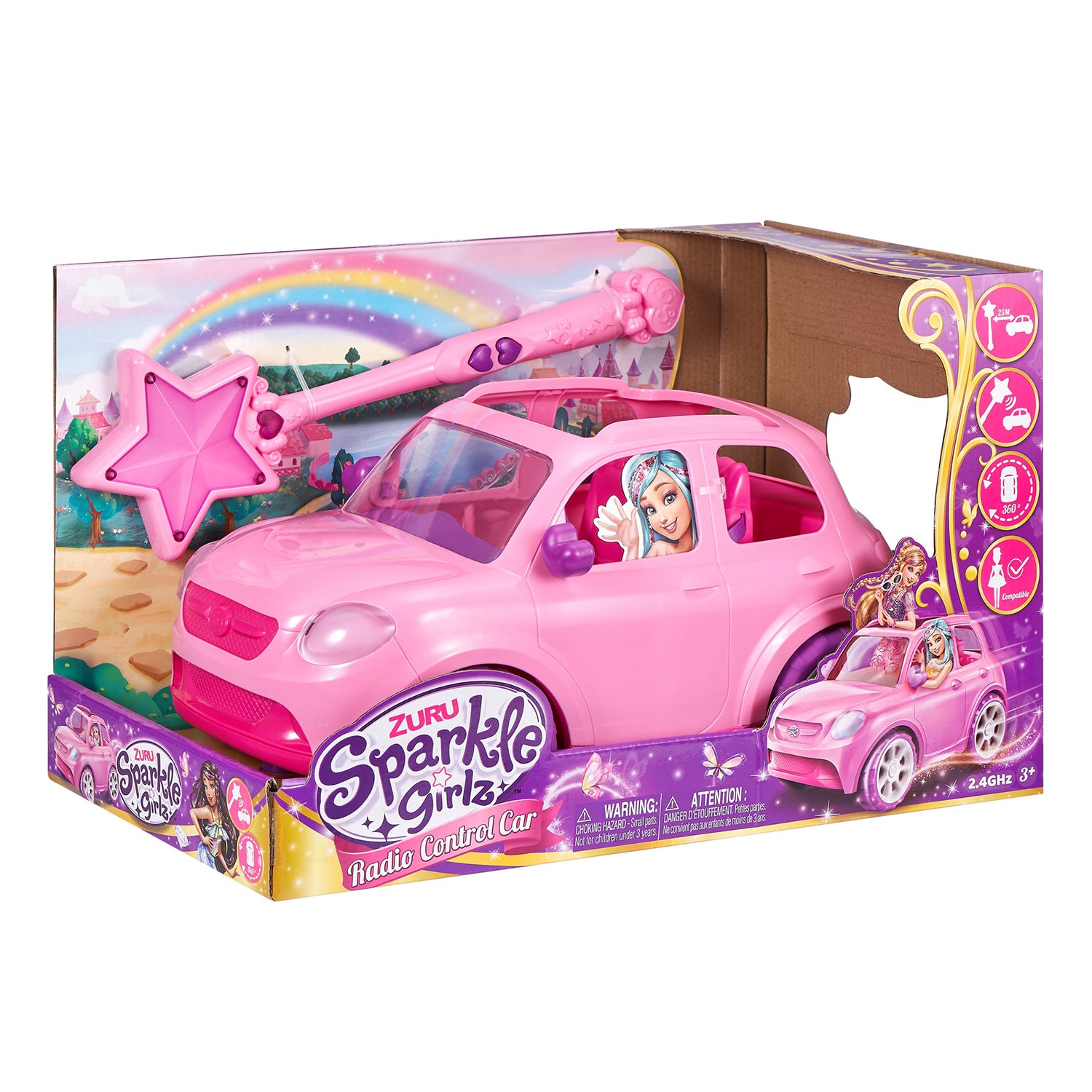 ZURU - Sparkle Girlz Auto Radiocomandata con Bacchetta Magica