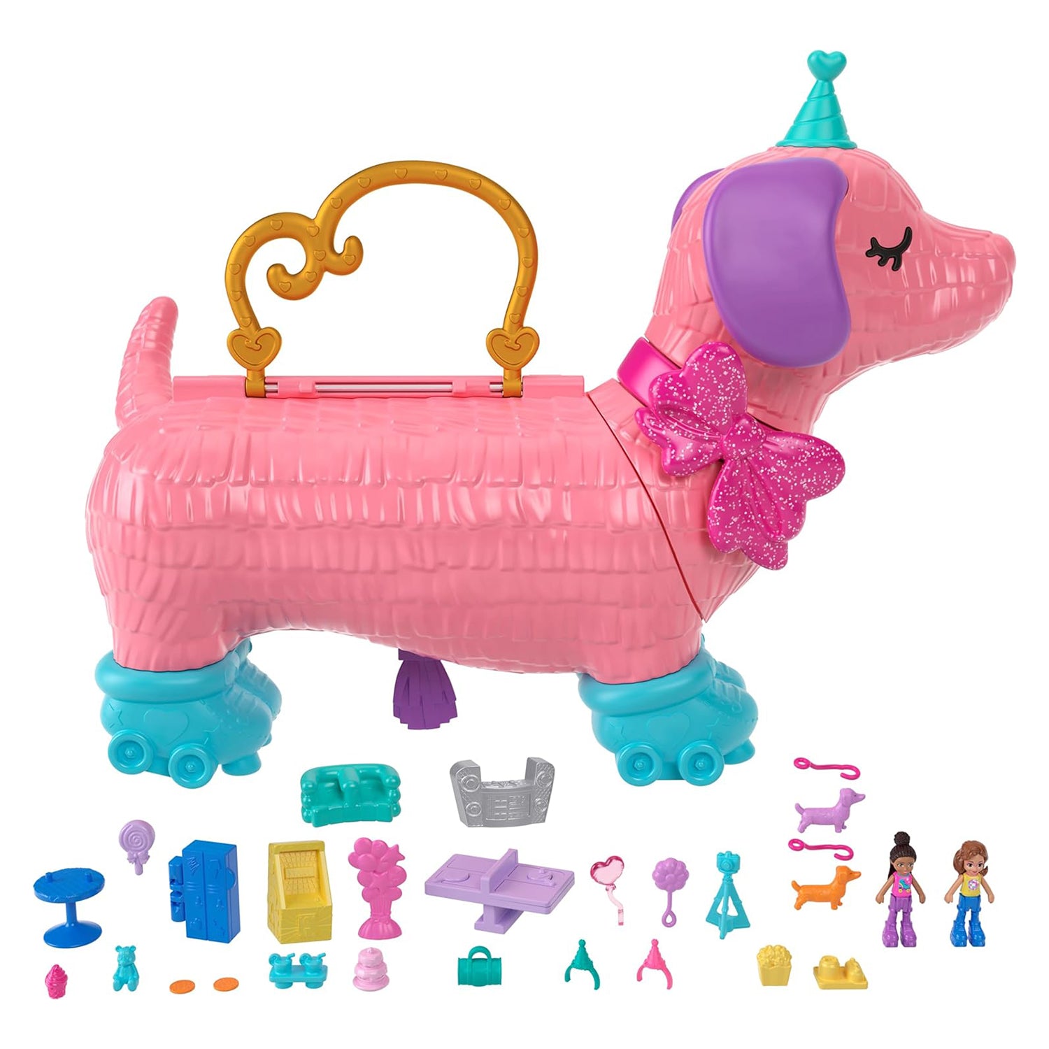 MATTEL - Polly Pocket Puppy Party La festa dei Cuccioli - Playset con 25 Sorprese