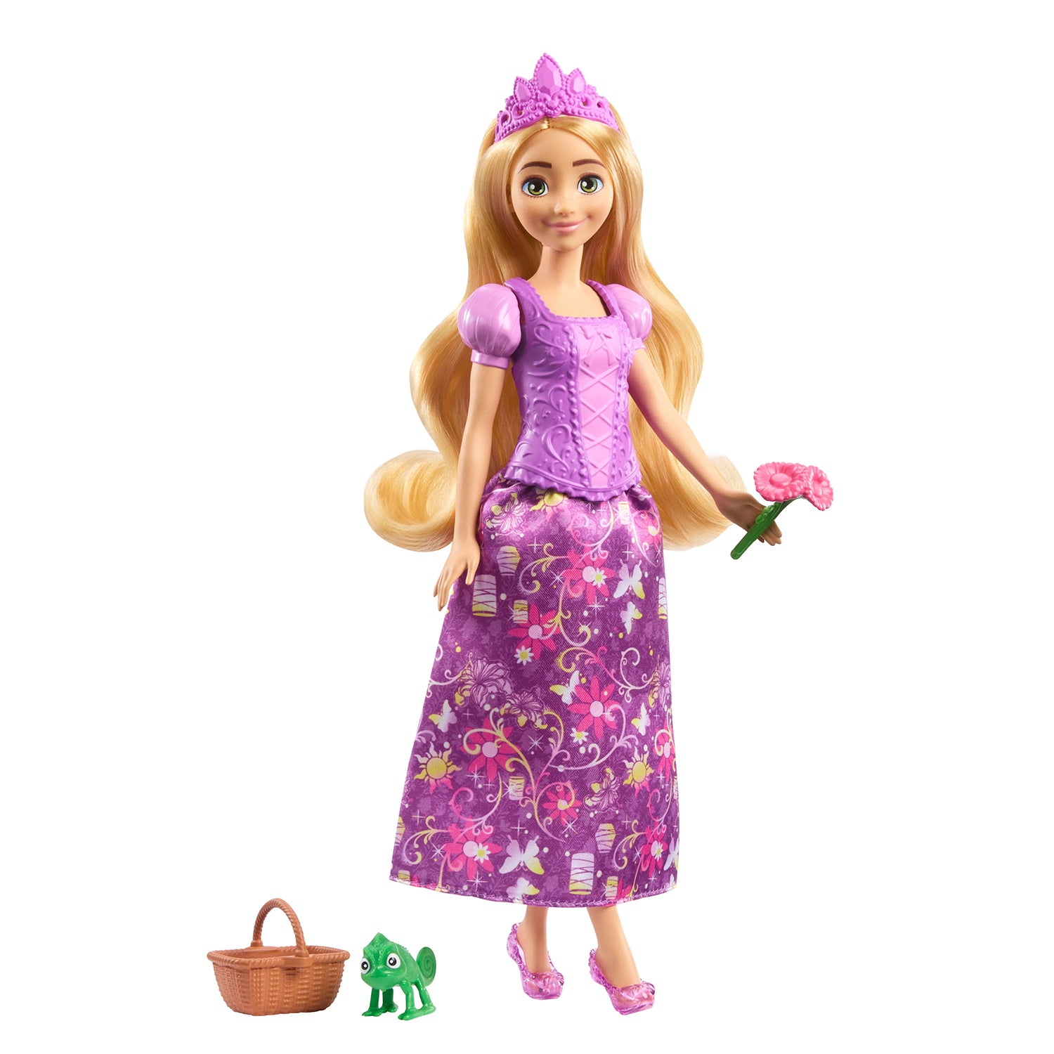 MATTEL - Disney Princess Rapunzel 2 in 1 Storie Bambola con 2 Look e 9 Accessori 3+ Anni