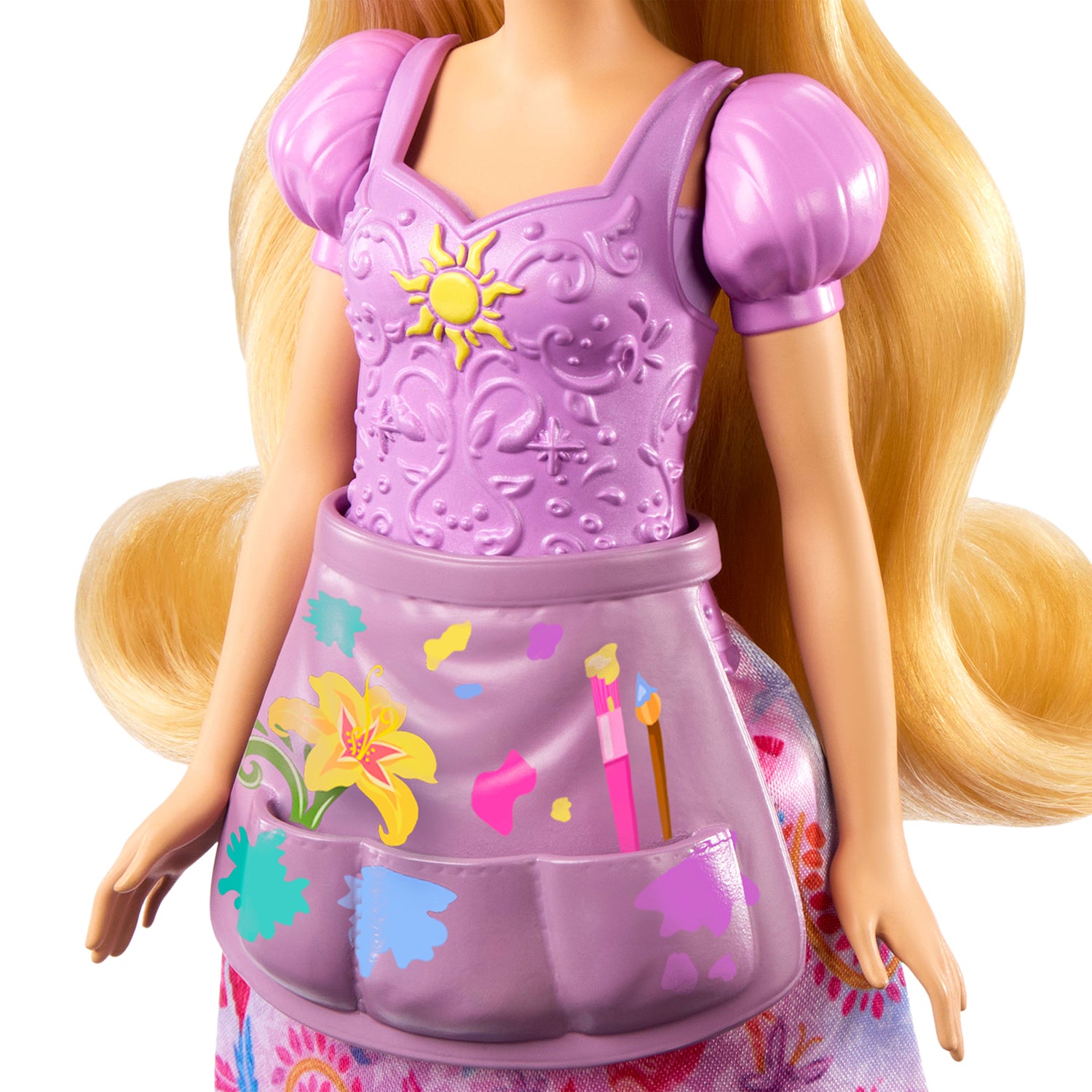 MATTEL - Disney Princess Rapunzel 2 in 1 Storie Bambola con 2 Look e 9 Accessori 3+ Anni