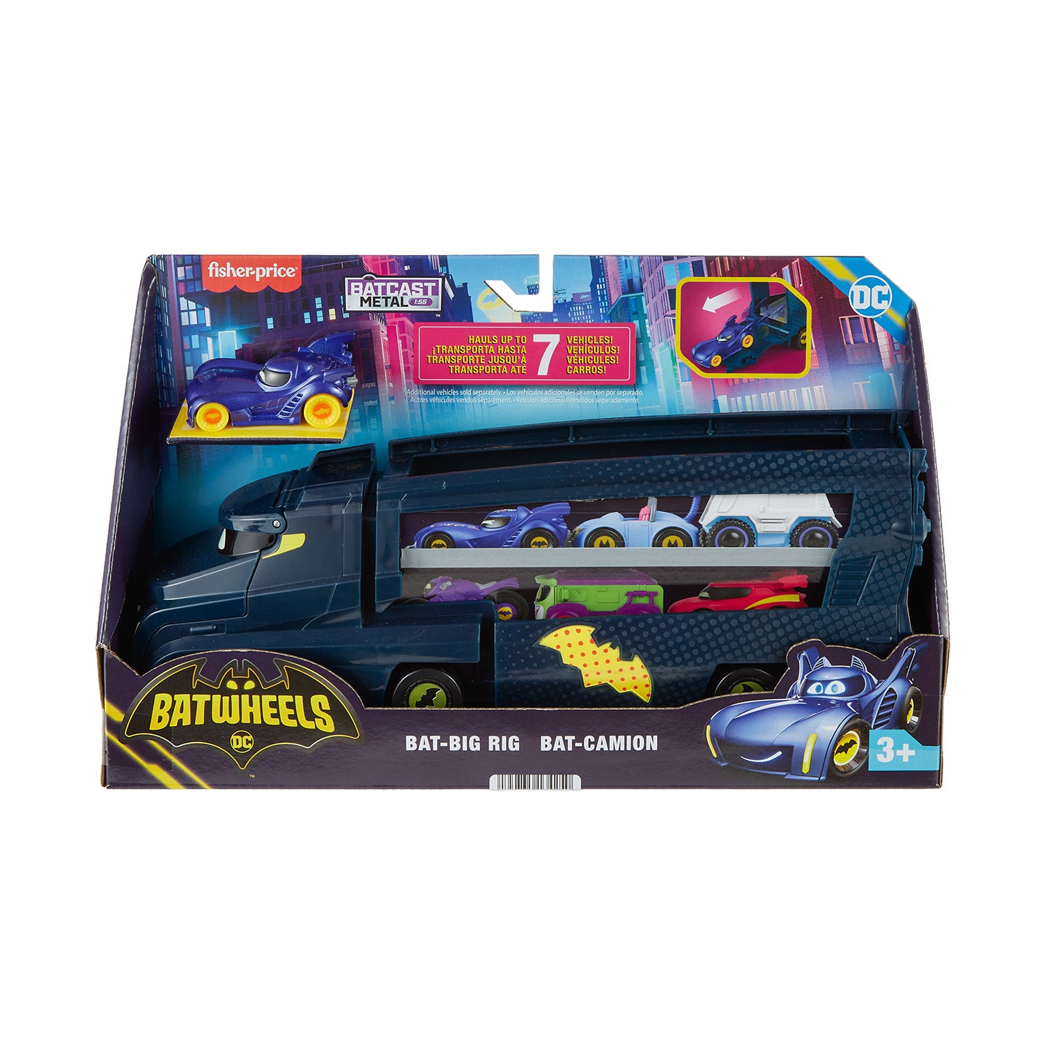 FISHER PRICE - Batwheels Bat-Autotreno con Bam Batmobile