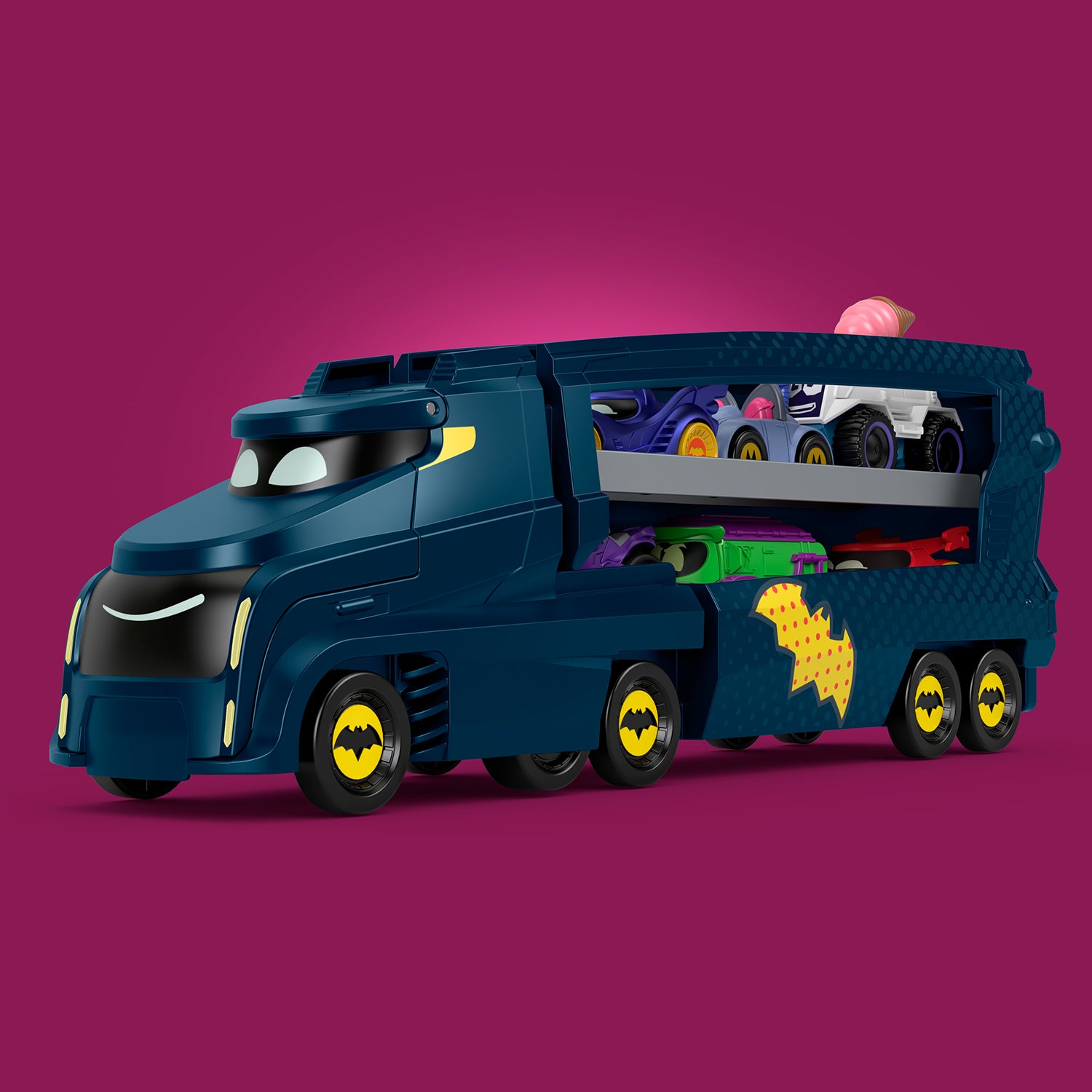 FISHER PRICE - Batwheels Bat-Autotreno con Bam Batmobile