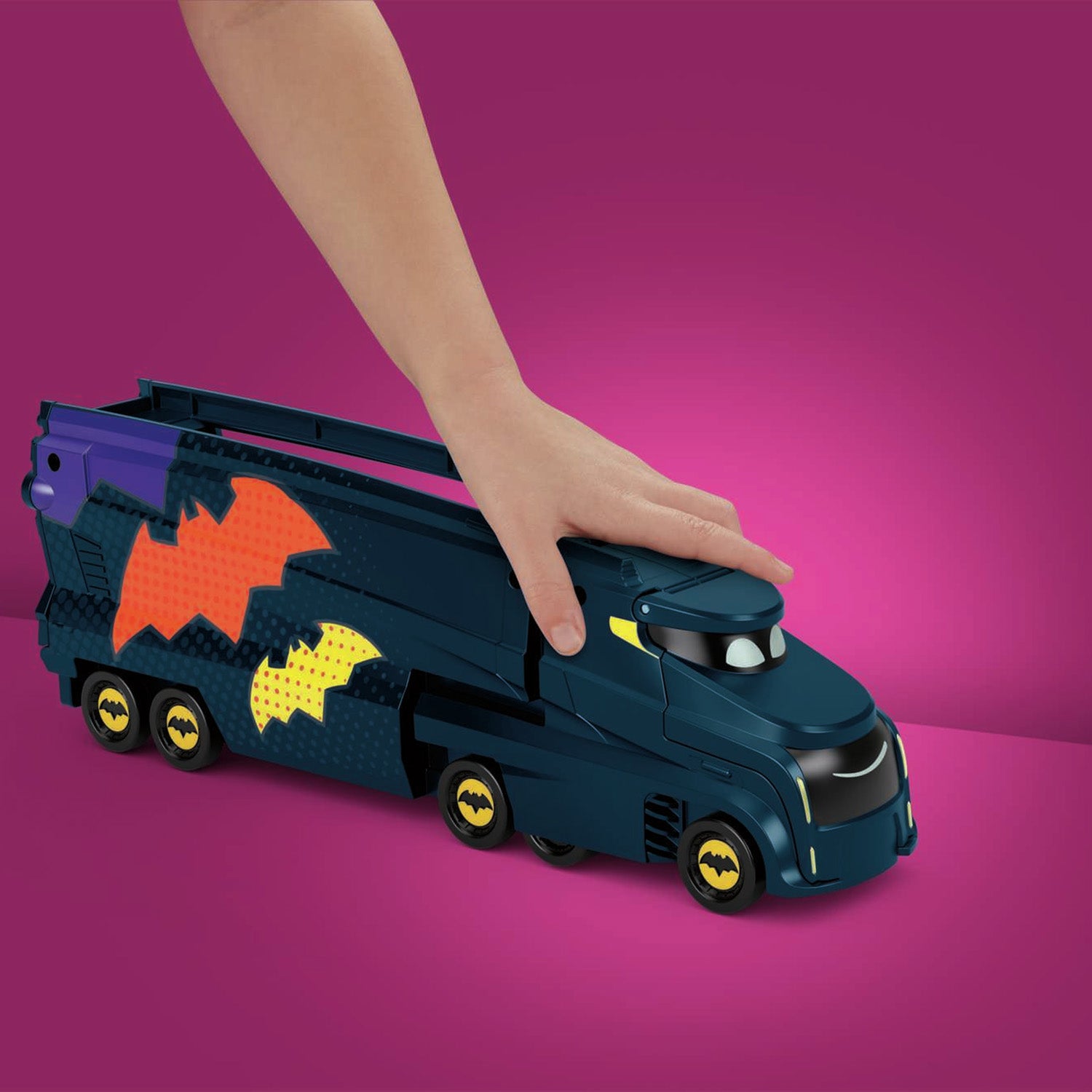 FISHER PRICE - Batwheels Bat-Autotreno con Bam Batmobile