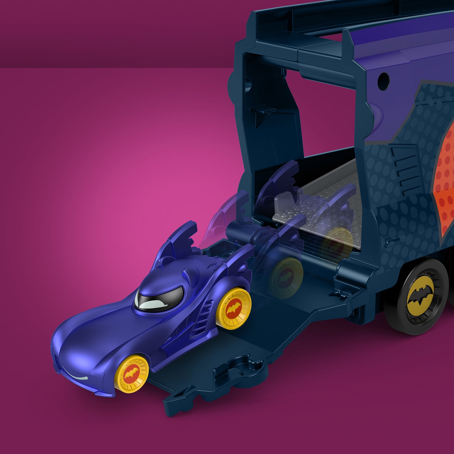 FISHER PRICE - Batwheels Bat-Autotreno con Bam Batmobile