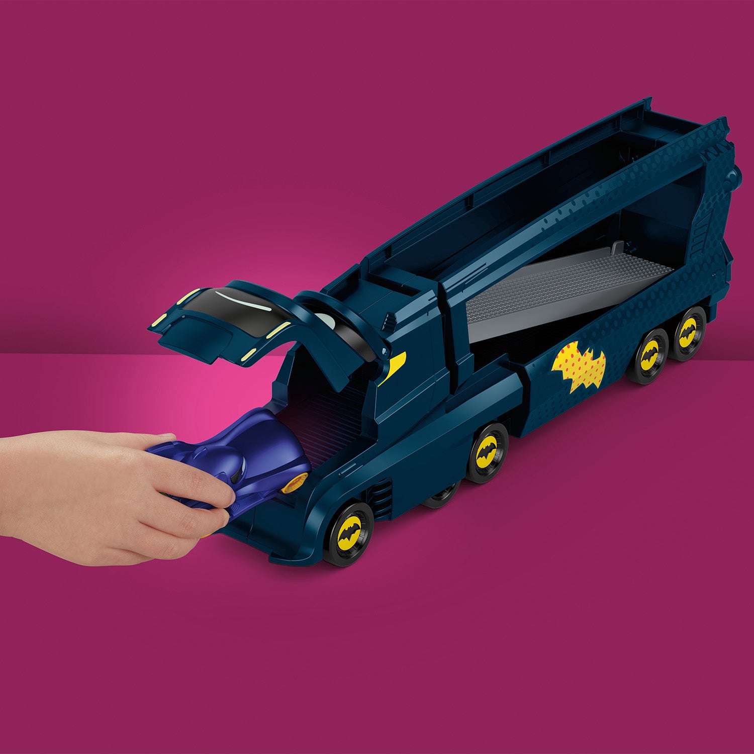 FISHER PRICE - Batwheels Bat-Autotreno con Bam Batmobile