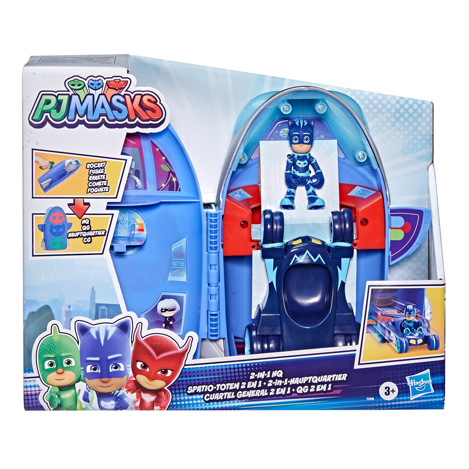 HASBRO - PJ Masks Super pigiamini Quartier Generale 2 in 1 HQ