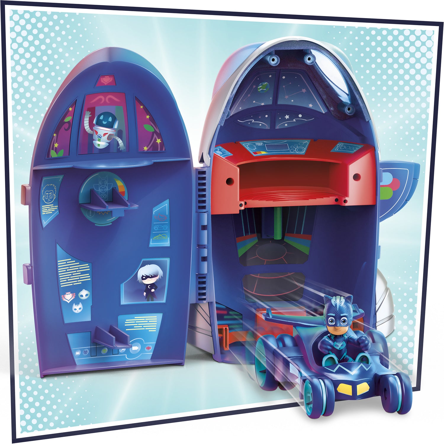 HASBRO - PJ Masks Super pigiamini Quartier Generale 2 in 1 HQ