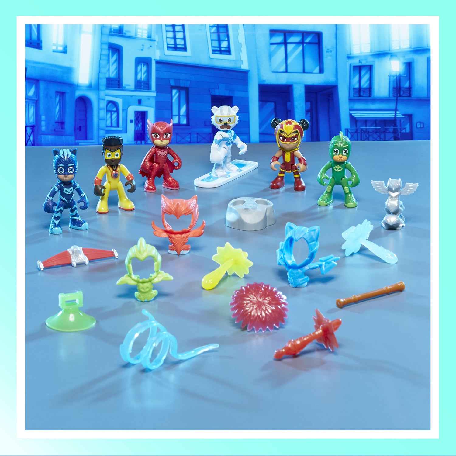HASBRO - PJ Masks Power Heroes Set 6 Personaggi con Accessori 20 Pezzi