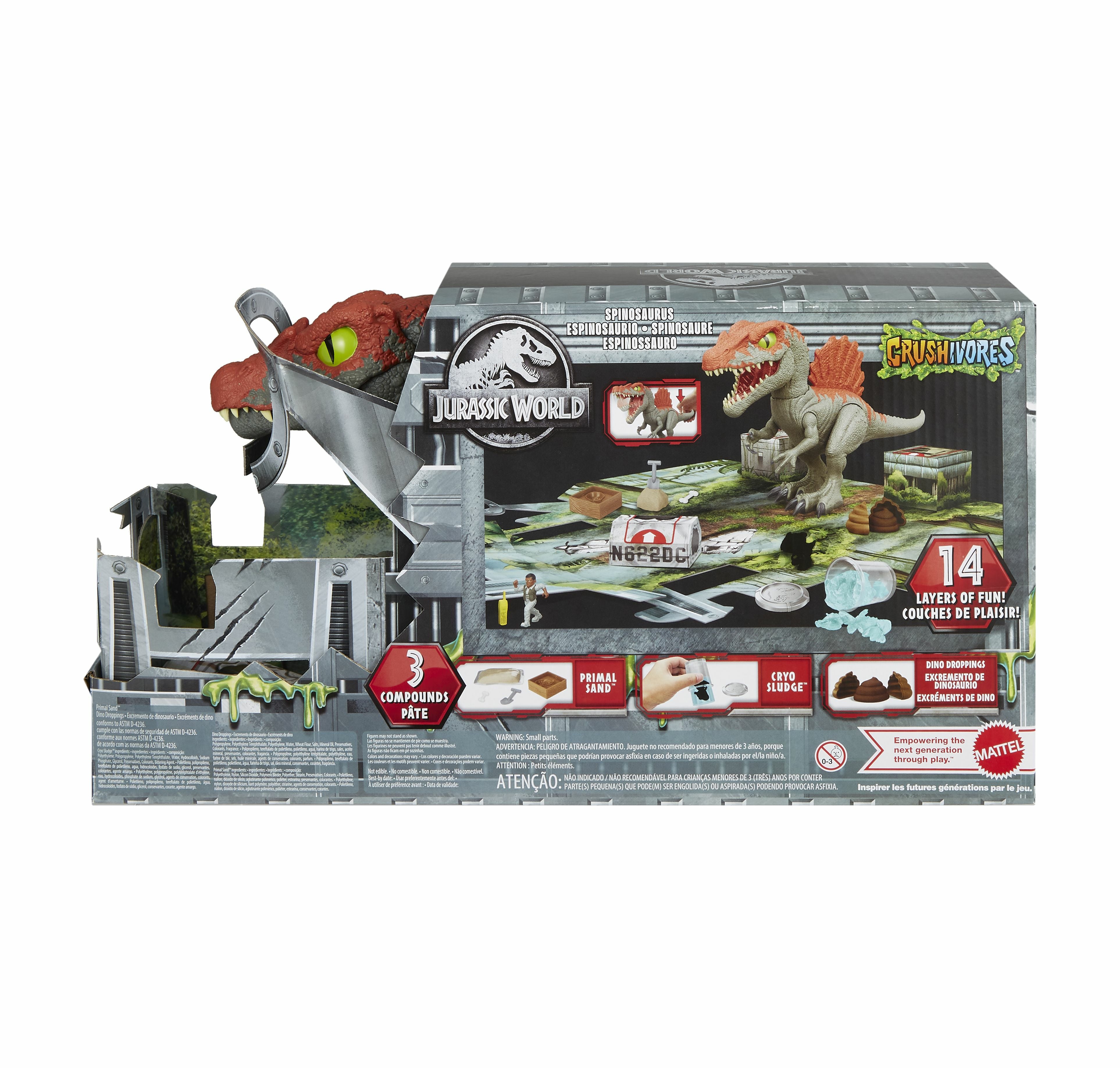 MATTEL - Jurassic World Spinosaurus Crushivores Cage Crasher