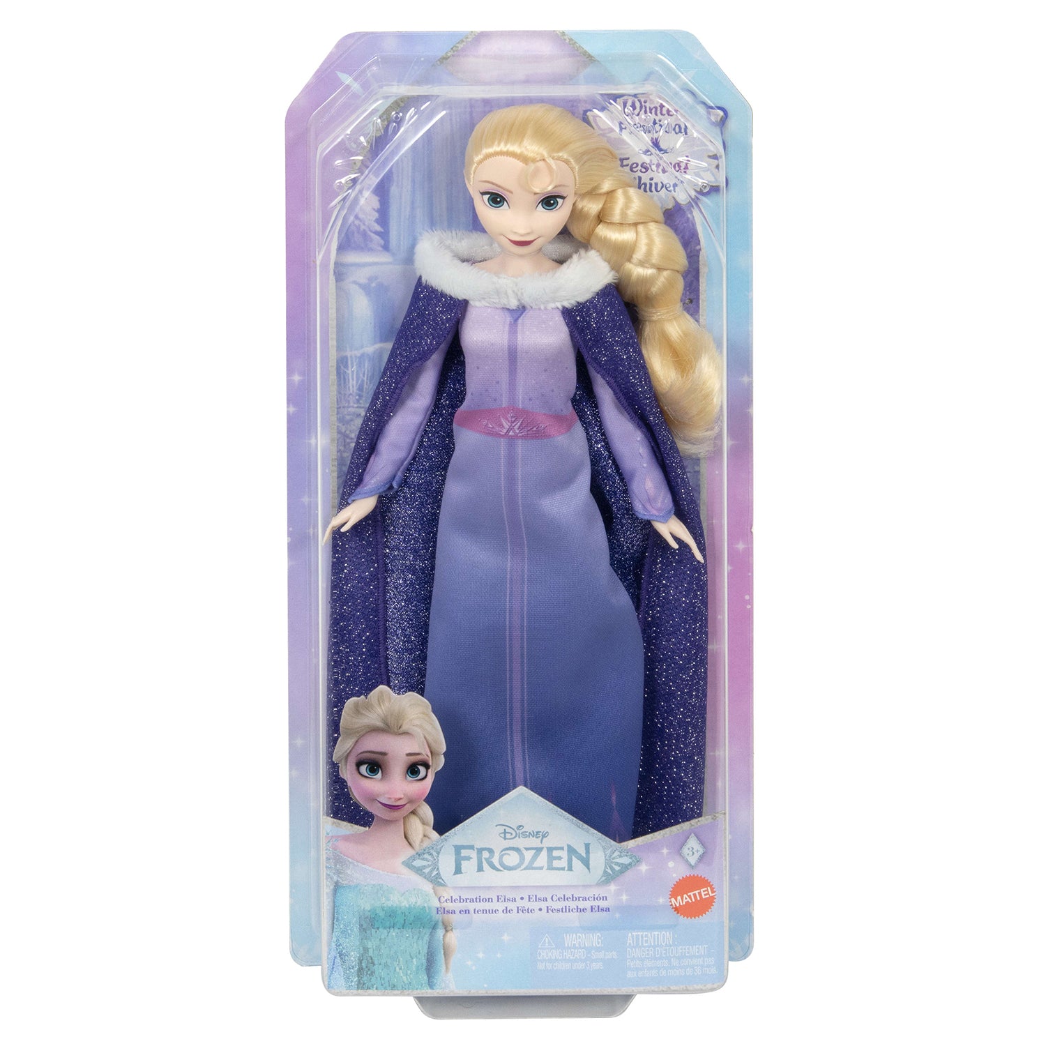 MATTEL - Disney Frozen Bambola Elsa Celebration Festa d’Inverno