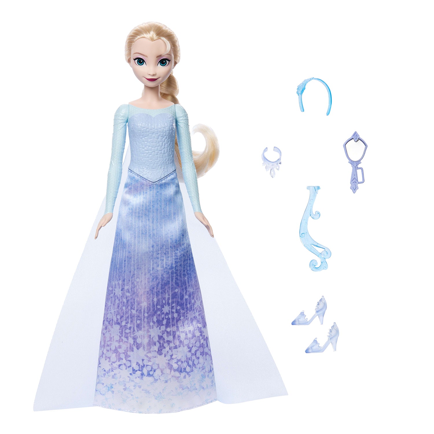 MATTEL - Disney Frozen Spin & Reveal Elsa Bambola con 11 Sorprese e Accessori