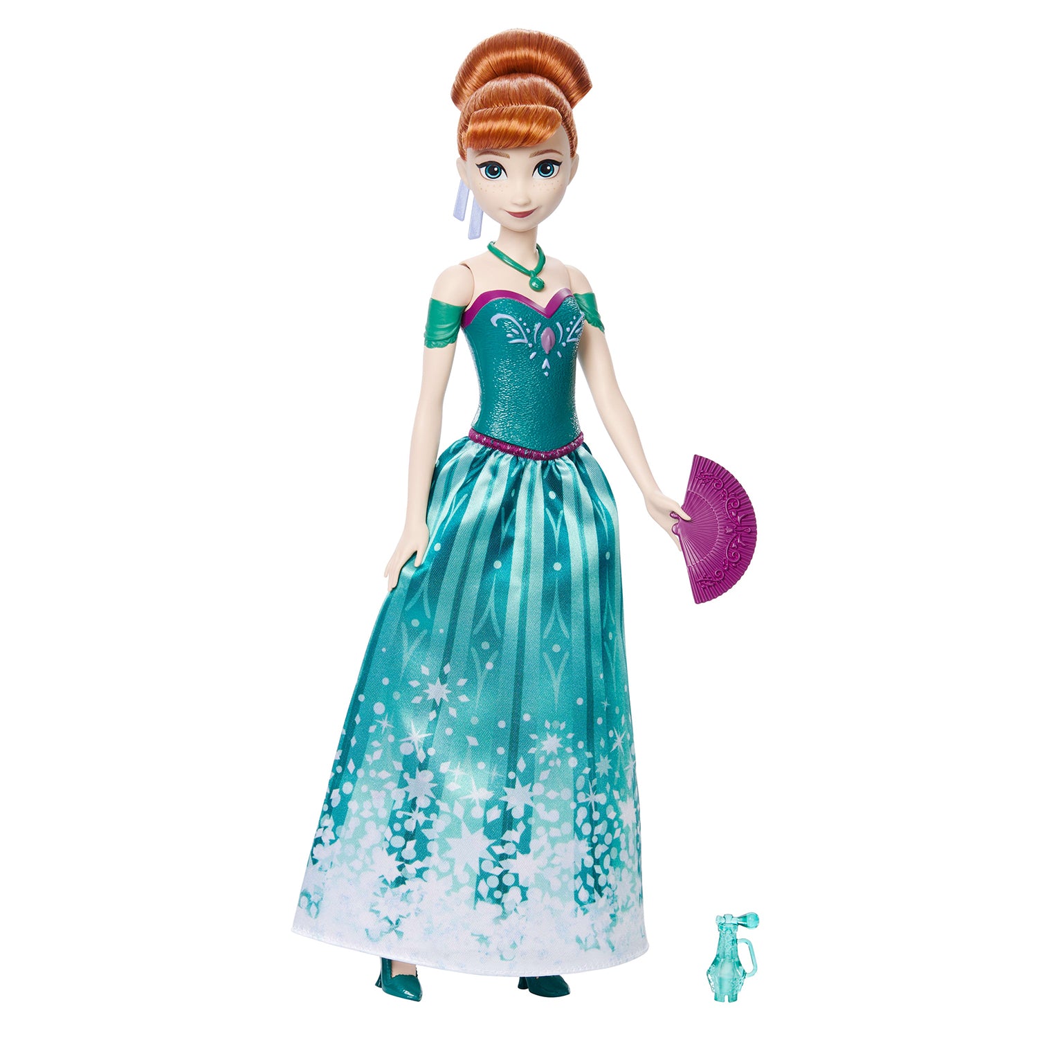 MATTEL - Disney Frozen Spin & Reveal Anna Bambola con 11 Sorprese e Accessori