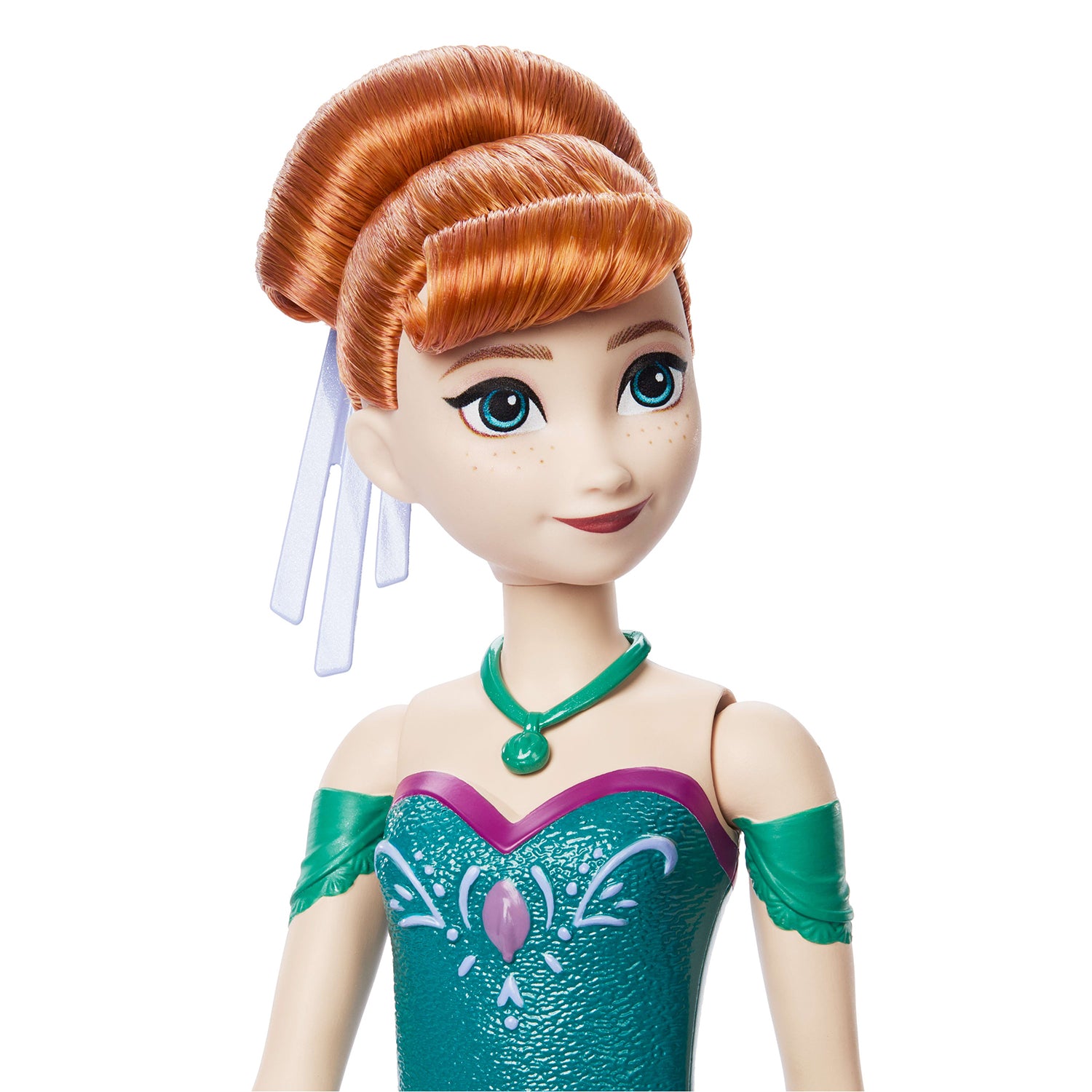 MATTEL - Disney Frozen Spin & Reveal Anna Bambola con 11 Sorprese e Accessori