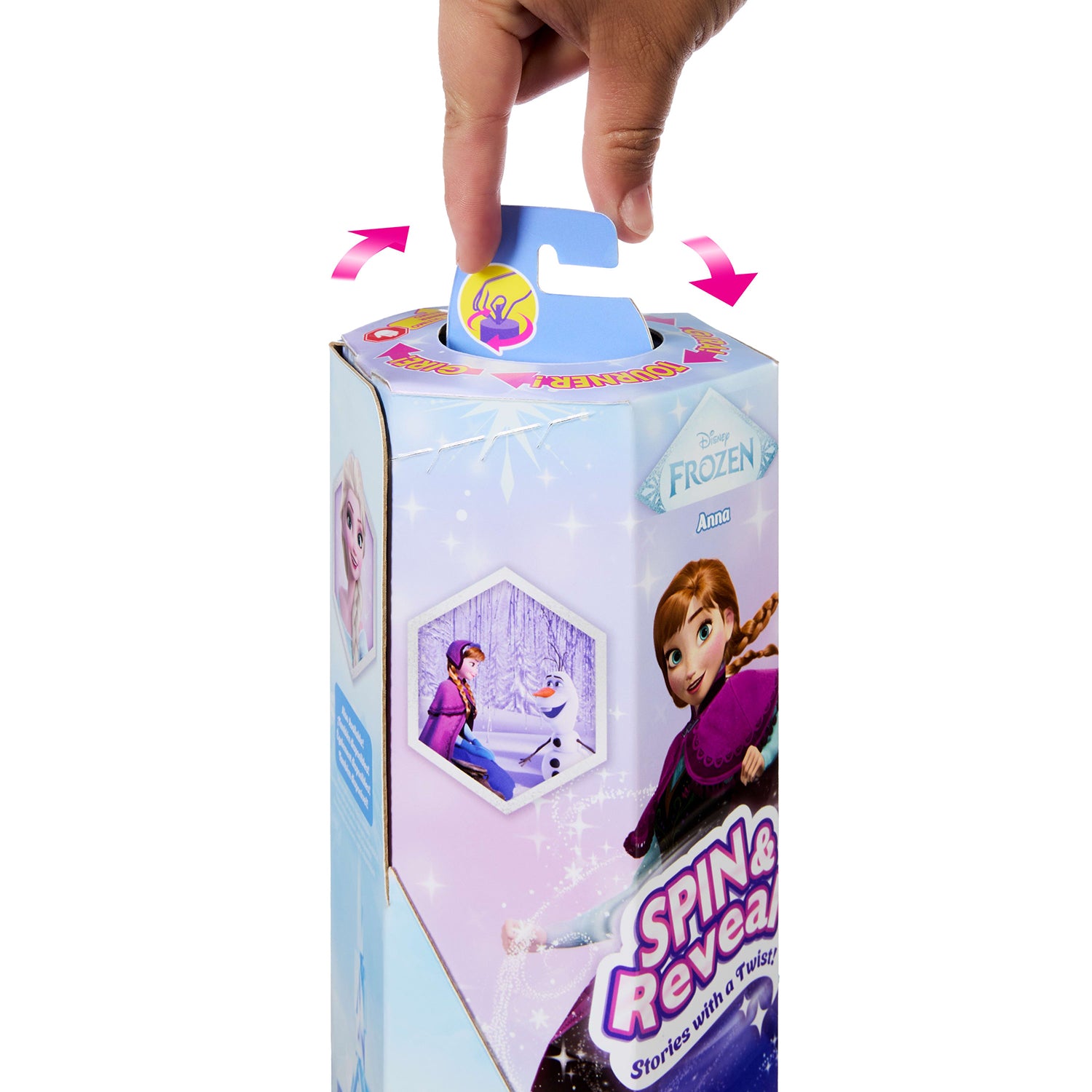 MATTEL - Disney Frozen Spin & Reveal Anna Bambola con 11 Sorprese e Accessori