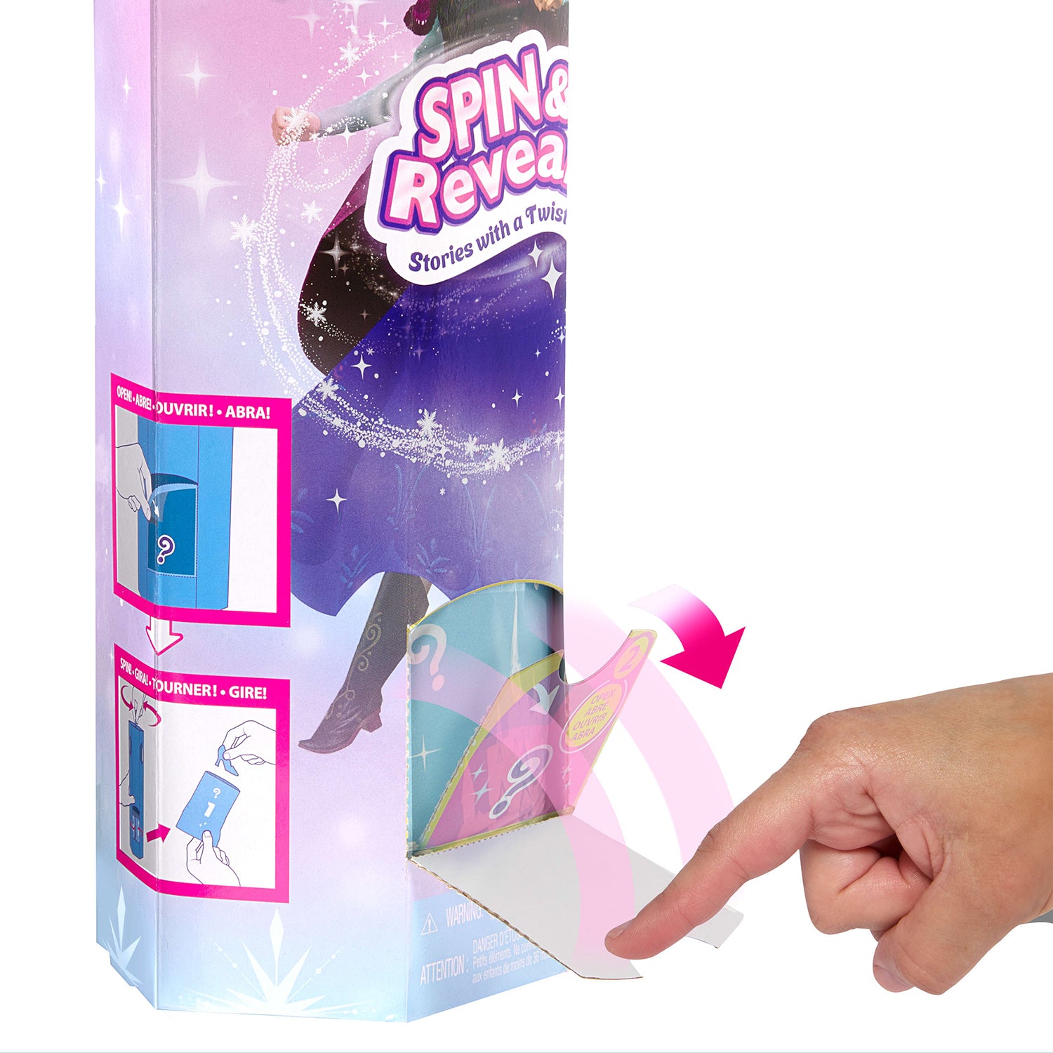 MATTEL - Disney Frozen Spin & Reveal Anna Bambola con 11 Sorprese e Accessori
