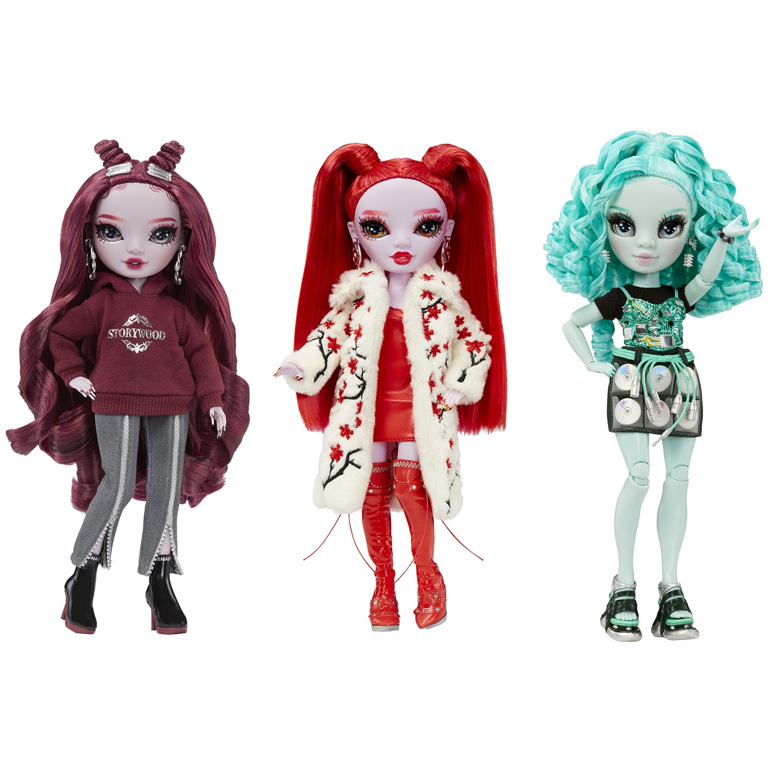 MGA ENTERTAINMENT - Rainbow High Shadow High Doll con Accessori - Berrie Skies, Rosie Redwood e Scarlet Rose